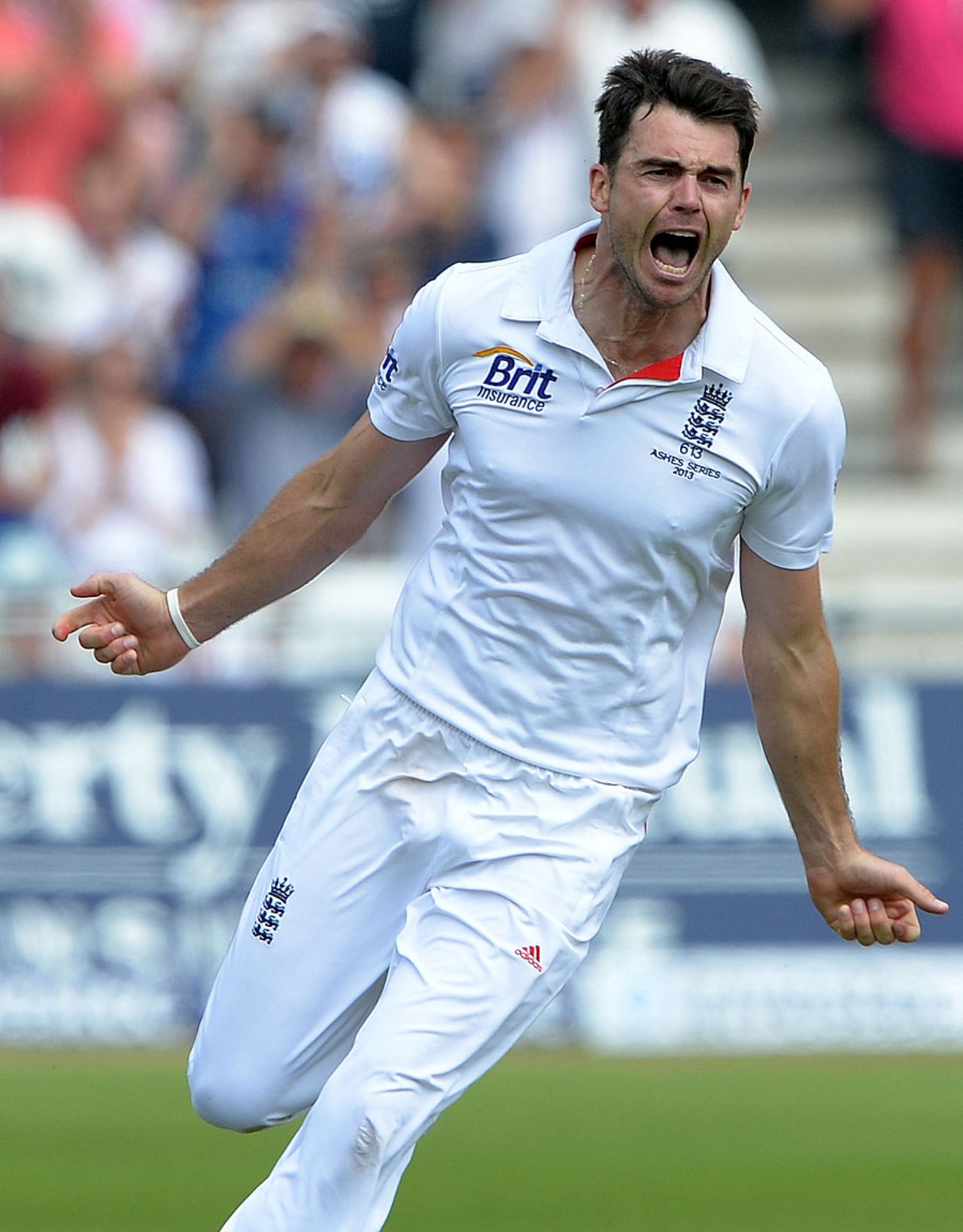 James Anderson made two quick breakthroughs for England, England v Australia, 1st Investec Test, Trent Bridge, 5th day, July 14, 2013