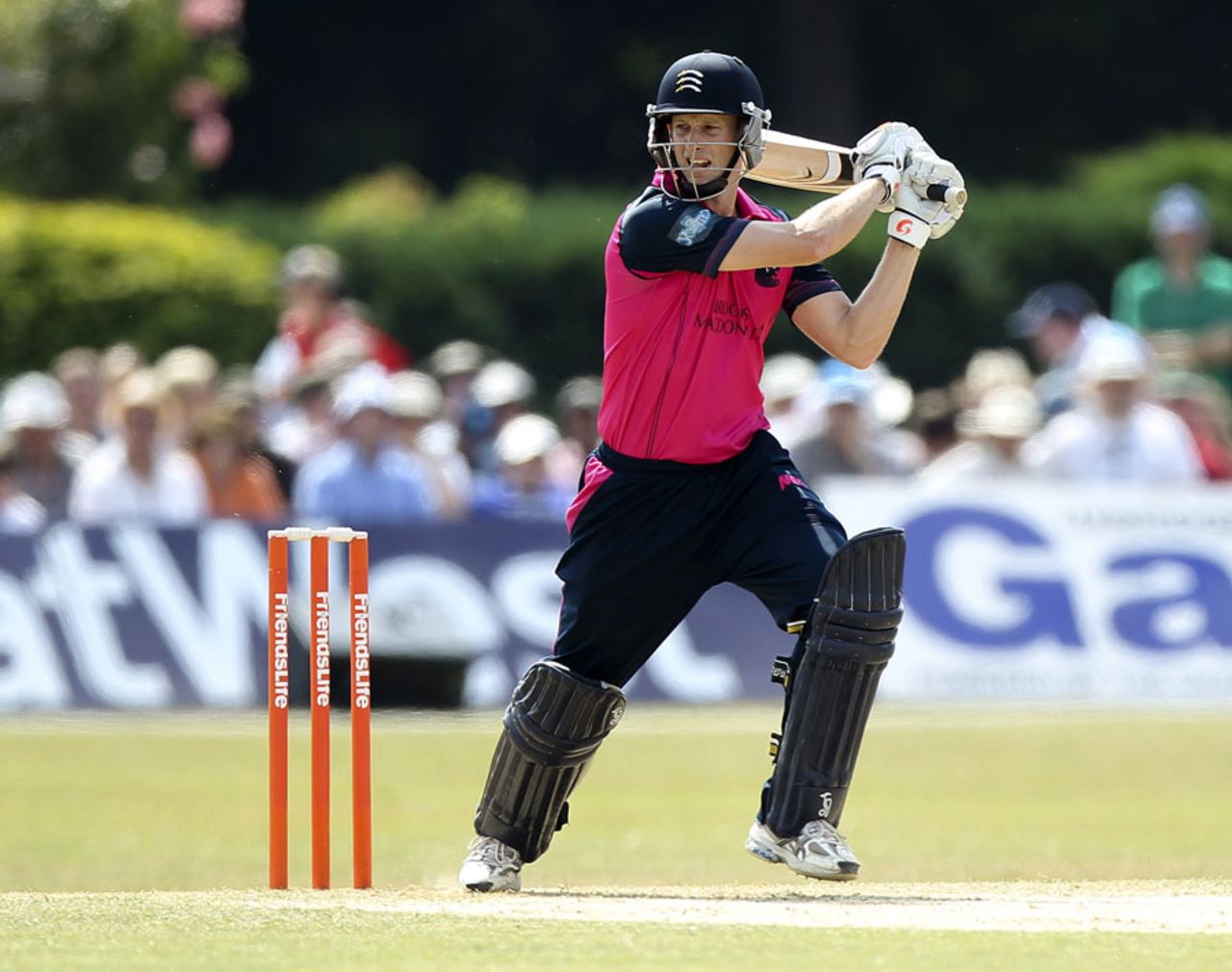Adam Voges struck a six in his 28, Middlesex v Hampshire, Friends Life t20, North Group, Richmond, July, 14, 2013