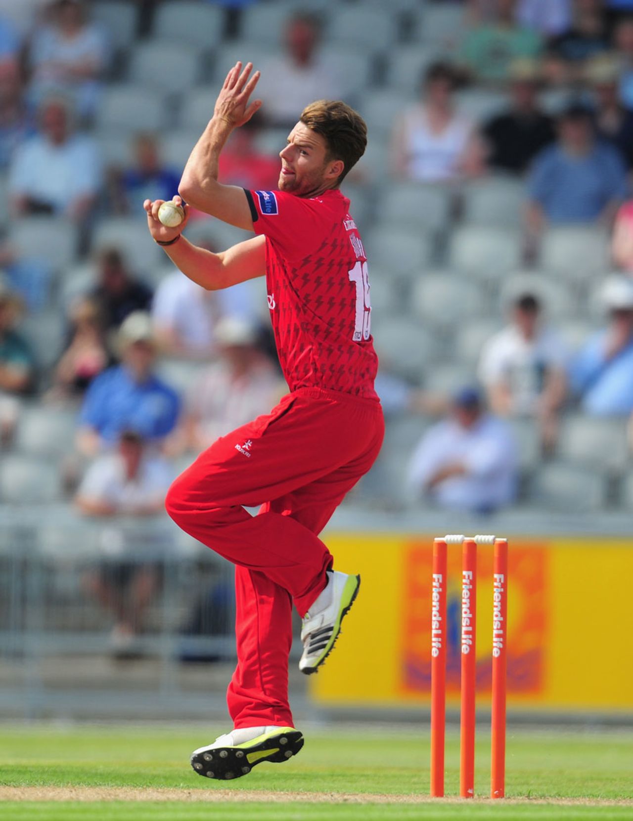 Arron Lilley bowled four overs for just 21, Lancashire v Durham, Friends Life t20, North Group, Old Trafford, July, 14, 2013
