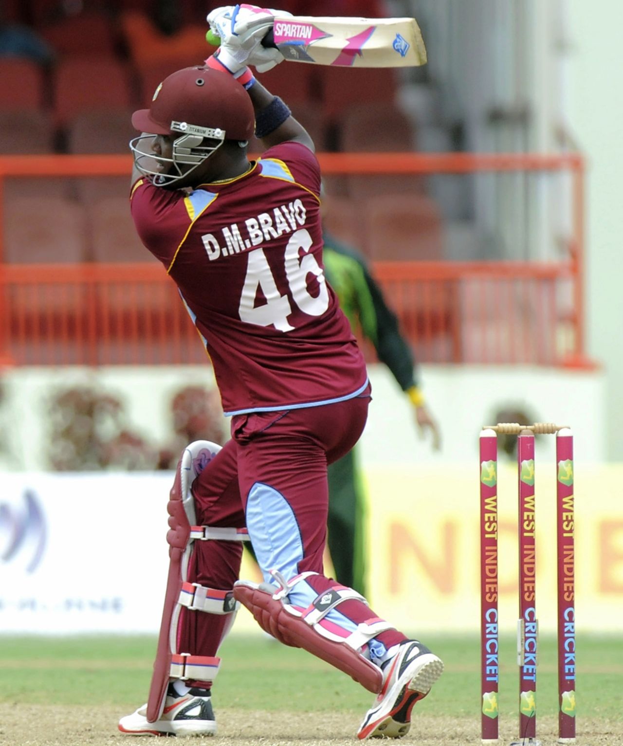 Darren Bravo drives, West Indies v Pakistan, 2nd ODI, Providence, July 16, 2013