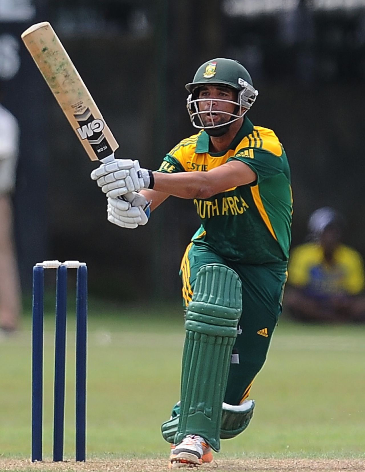 Robin Peterson struck two fours in his five-ball innings, Sri Lanka Cricket Board President's XI v South Africans, Colombo, Jul 17, 2013