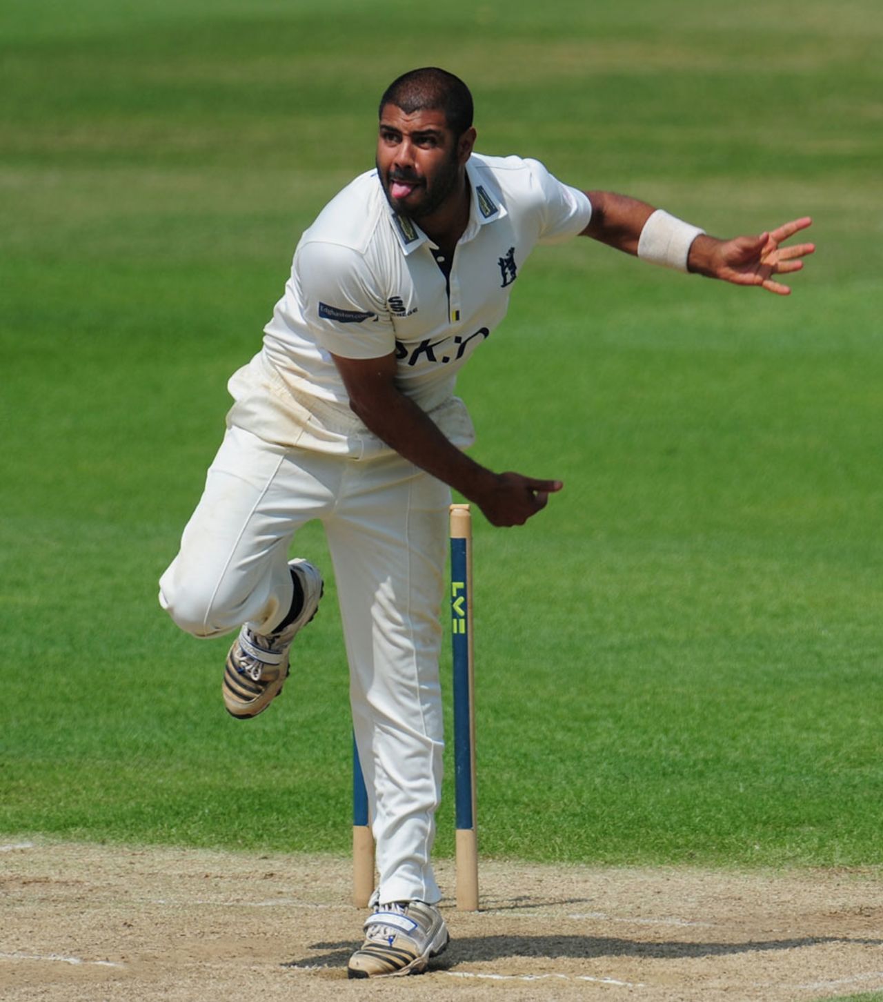 Jeetan Patel finished with 4 for 60 in Notts' first innings, Warwickshire v Nottinghamshire, County Championship, Division One, Edgbaston, July, 17, 2013