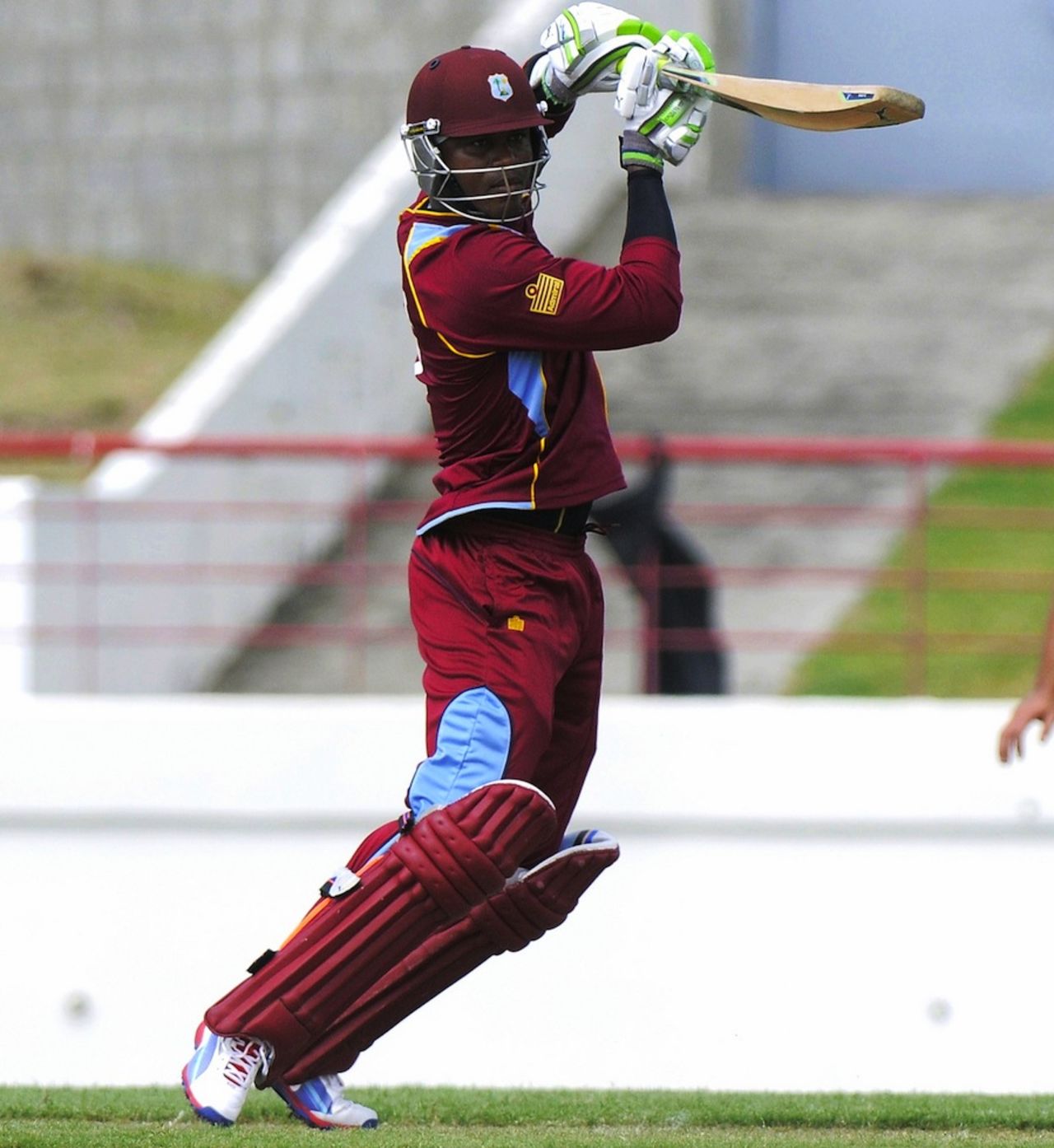 Marlon Samuels punches one off the back foot, West Indies v Pakistan, 3rd ODI, St Lucia, July 19, 2013