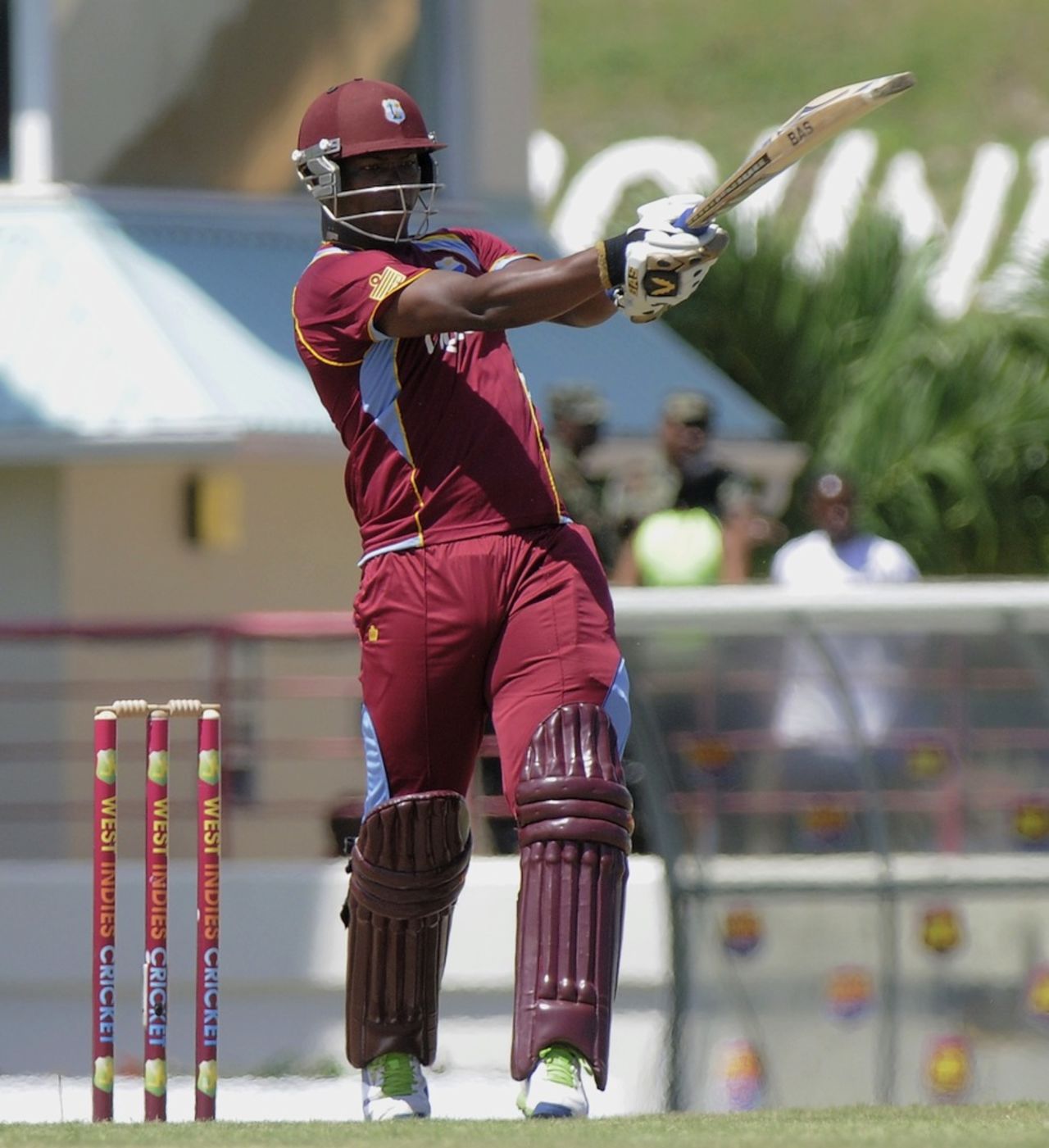 Johnson Charles swats a short delivery, West Indies v Pakistan, 4th ODI, St Lucia, July 21, 2013