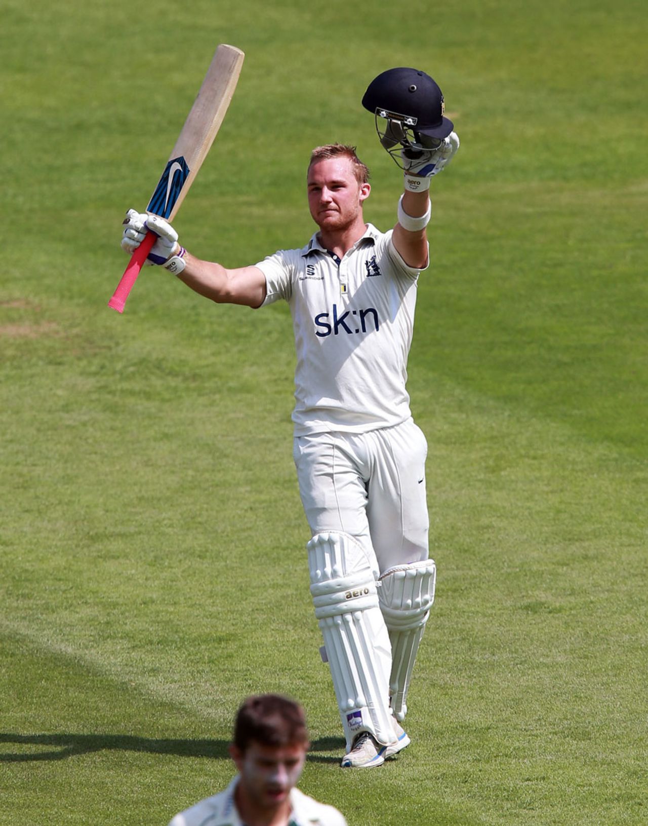 Laurie Evans recorded his first Championship century, Warwickshire v Nottinghamshire, County Championship, Division One, Edgbaston, 2nd day, July 16, 2013