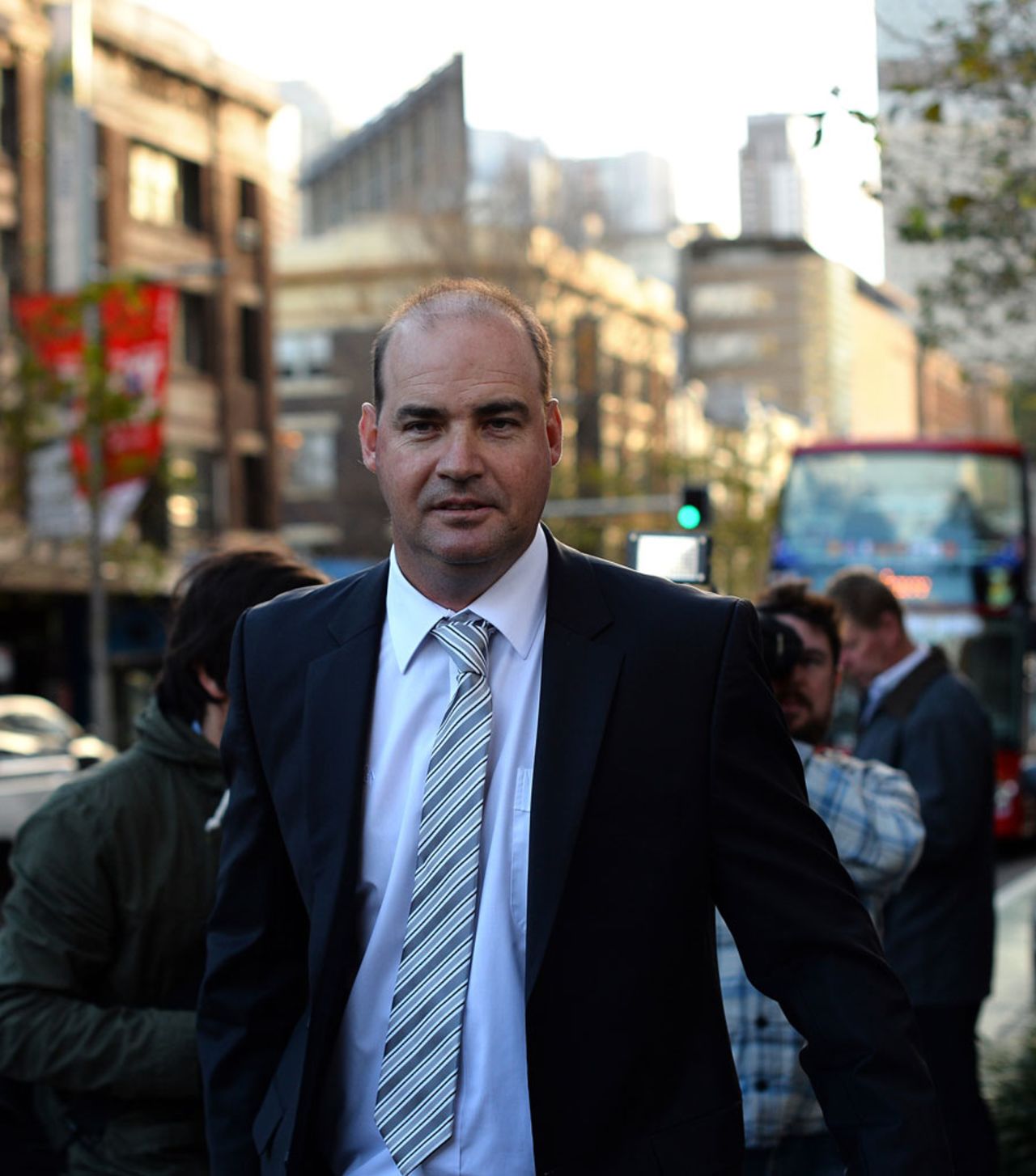 Mickey Arthur leaves after a conciliatory meeting with Cricket Australia, Sydney, July 24, 2013