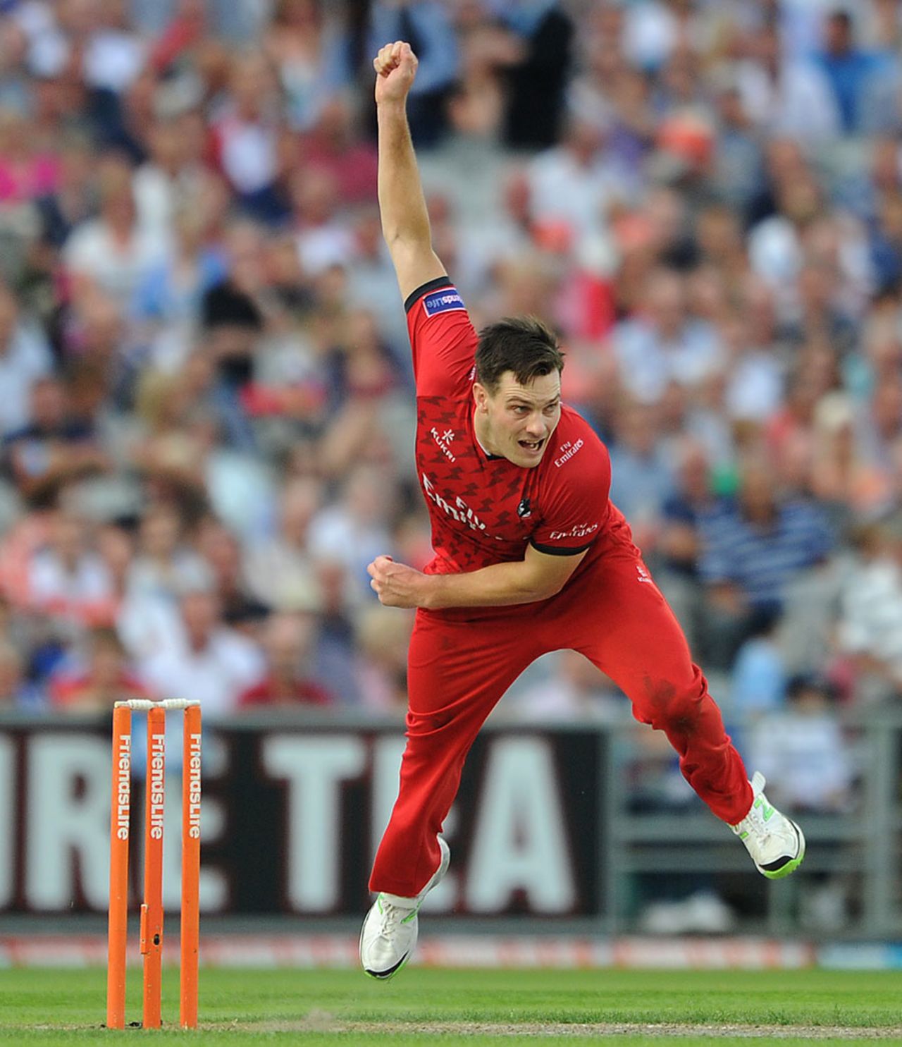 Mitchell McClenaghan bowled a very tidy spell, Lancashire v Yorkshire, Friends Life t20, North Group, Old Trafford, July, 24, 2013
