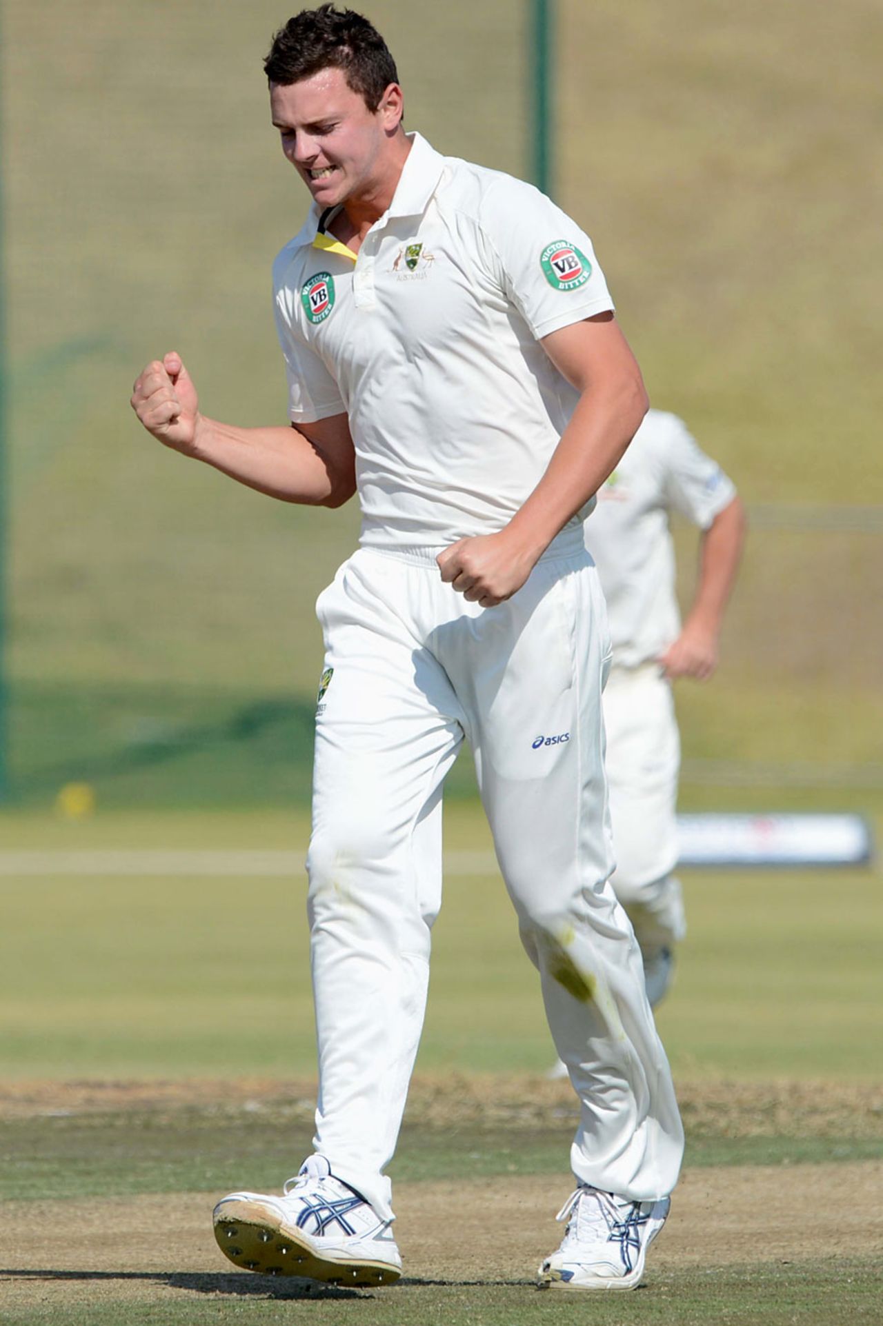 Josh Hazlewood broke the opening stand, South Africa A v Australia A, 1st unofficial Test, 2nd day, Pretoria, July 25, 2013