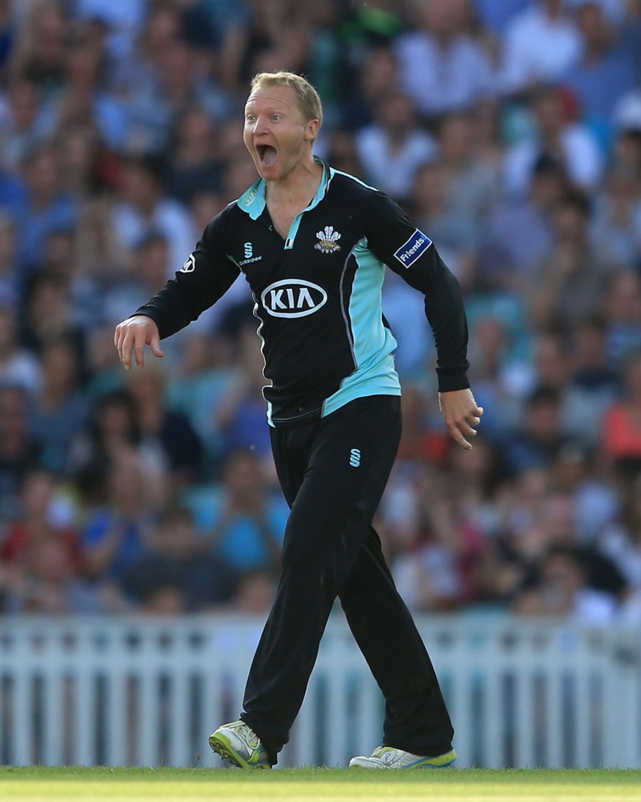 Gareth Batty took 2 for 14 from his four overs, Surrey v Kent, FLt20 South Group, The Oval, July 26, 2013