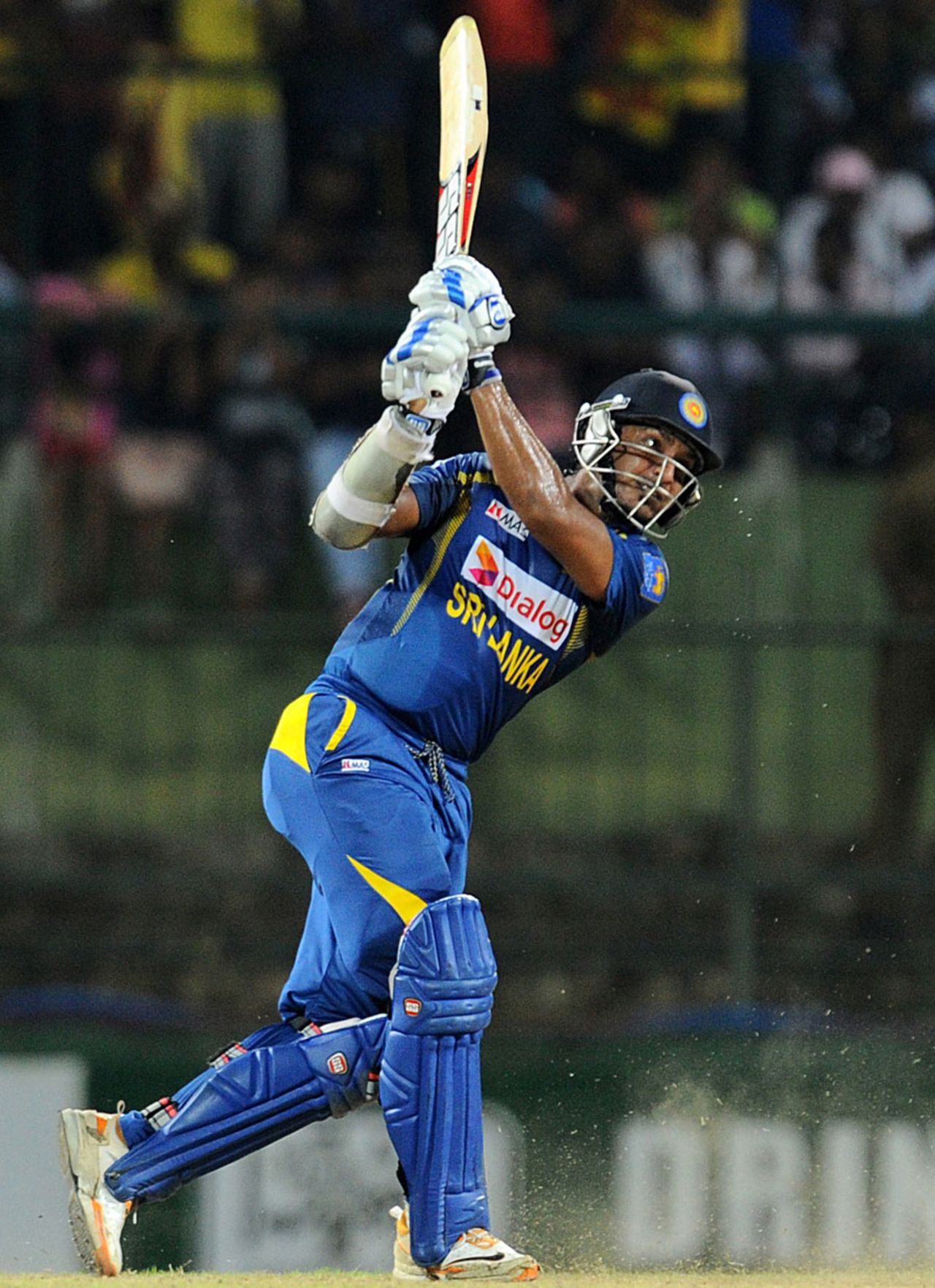 Kumar Sangakkara lofts the ball over the top, Sri Lanka v South Africa, 4th ODI, Pallekele, July 28, 2013