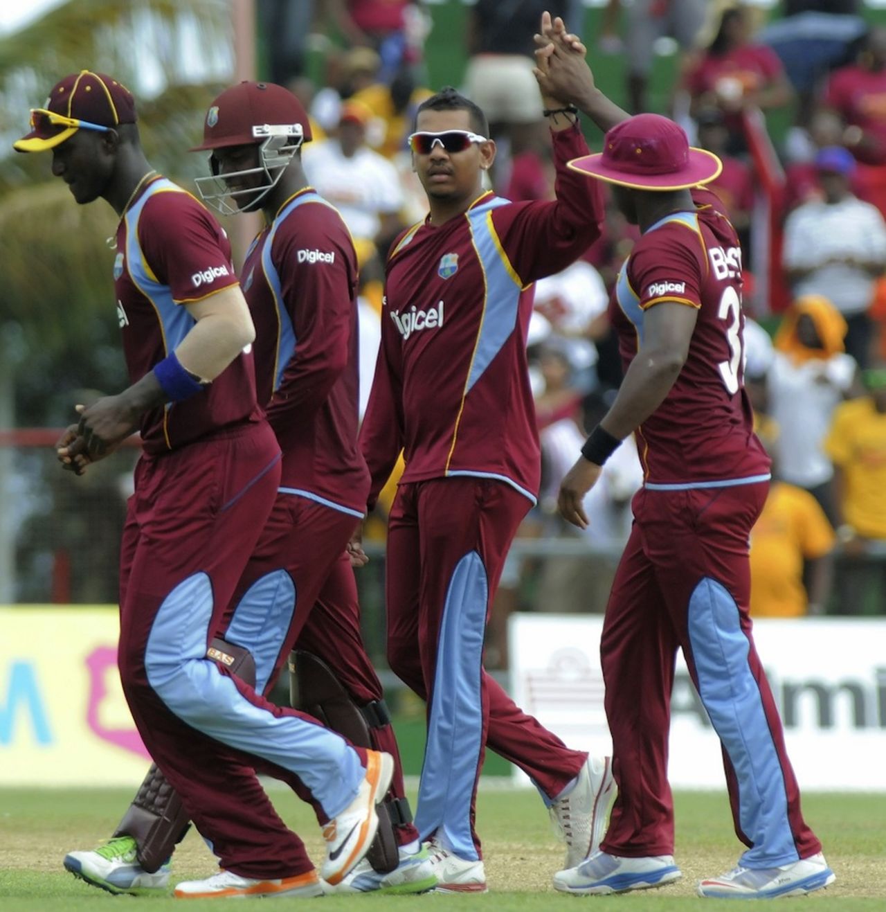 Sunil Narine picked three wickets in the innings, West Indies v Pakistan, 2nd T20I, St Vincent, July 28, 2013
