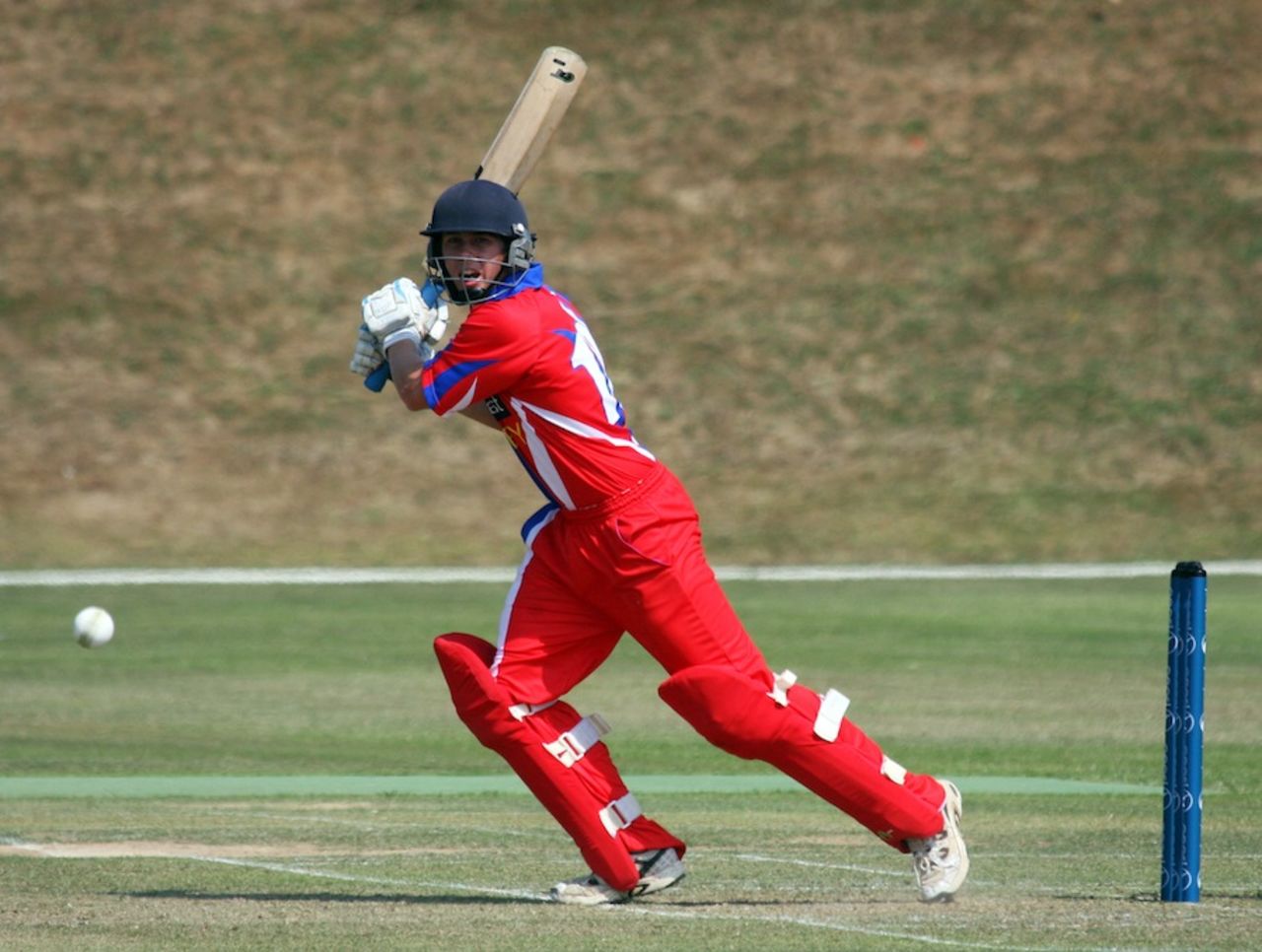 Luke Gallichan during his knock of 72, Jersey v Kuwait, ICC World Cricket League Division Six, St Saviour, July 21, 2013