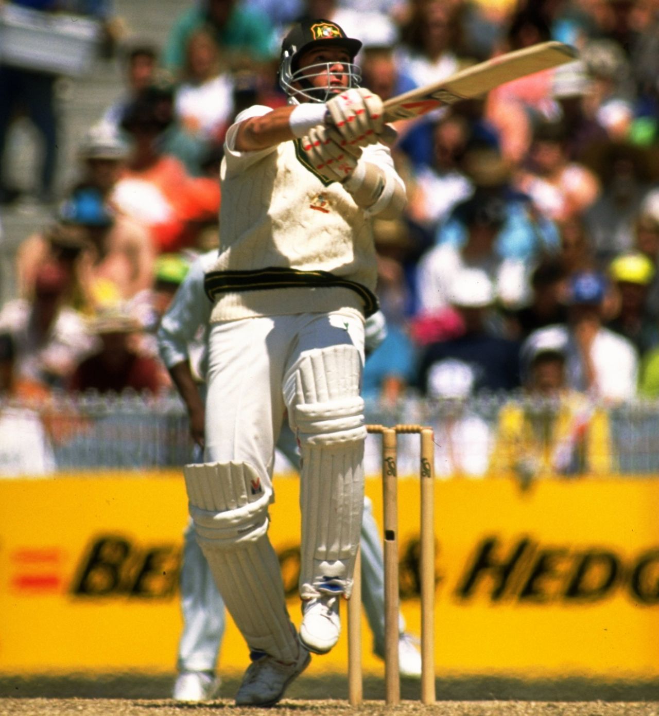 Mark Waugh pulls on his way to a hundred, Australia v West Indies, 2nd Test, Melbourne, 1st day, December 26, 1992