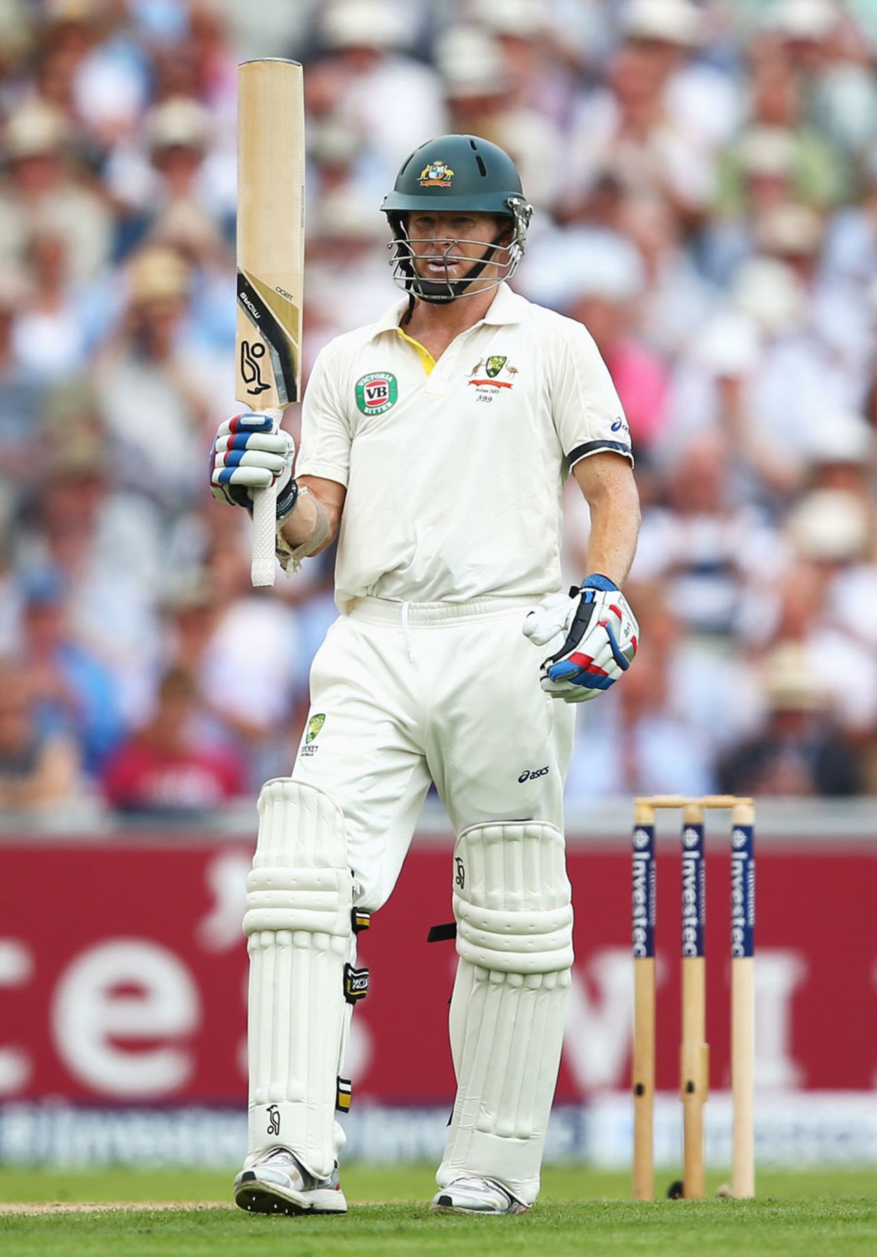 Chris Rogers recorded his second Test half-century, England v Australia, 3rd Investec Test, Old Trafford, 1st day, August 1, 2013