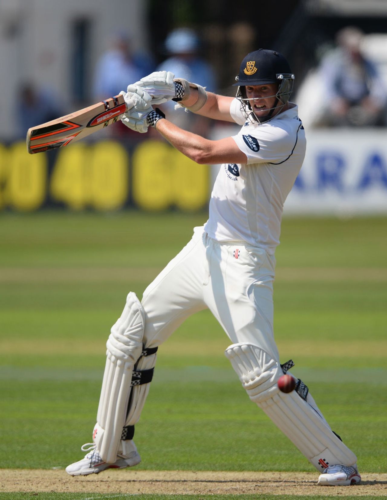 Luke Wells stands tall to cut, Sussex v Derbyshire, County Championship, Division One, Hove, 1st day, August 2, 2013