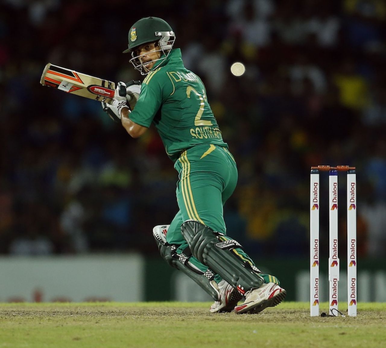 JP Duminy steers the ball on the off side, Sri Lanka v South Africa, 1st T20, Colombo, August 2, 2013