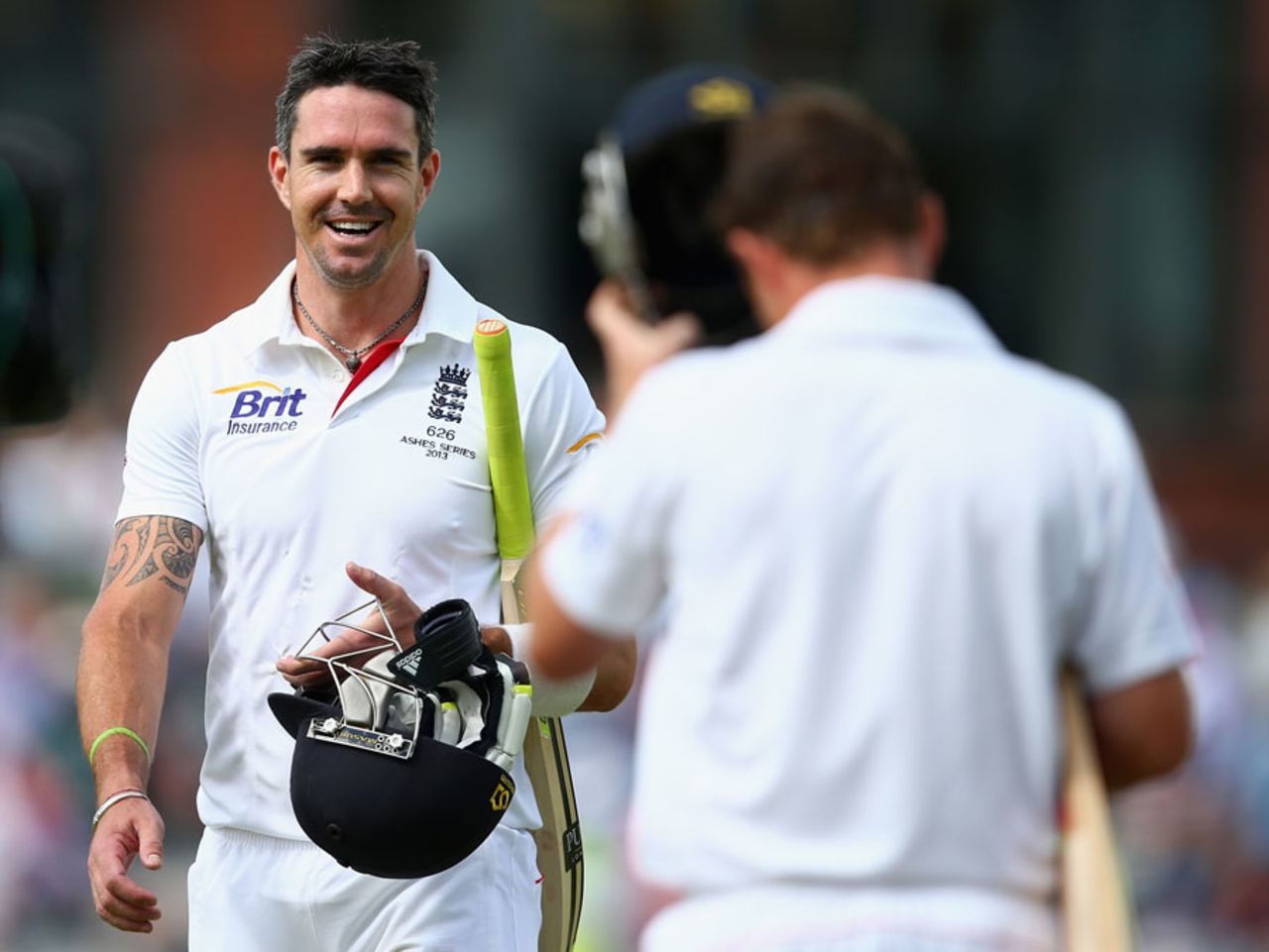 Kevin Pietersen and Ian Bell added a century stand for the fifth wicket, England v Australia, 3rd Investec Test, Old Trafford, 3rd day, August 3, 2013