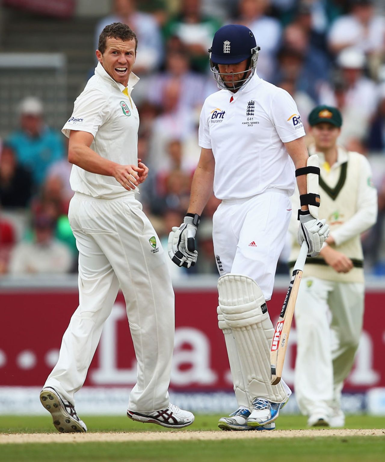 Peter Siddle dismissed Graeme Swann for 11, England v Australia, 3rd Investec Test, Old Trafford, 4th day, August 4, 2013