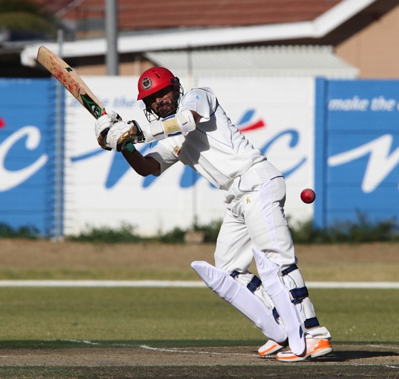 Nawroz Mangal clips the ball on the leg side, Namibia v Afghanistan, ICC Intercontinental Cup, 1st day, Windhoek, August 4, 2013
