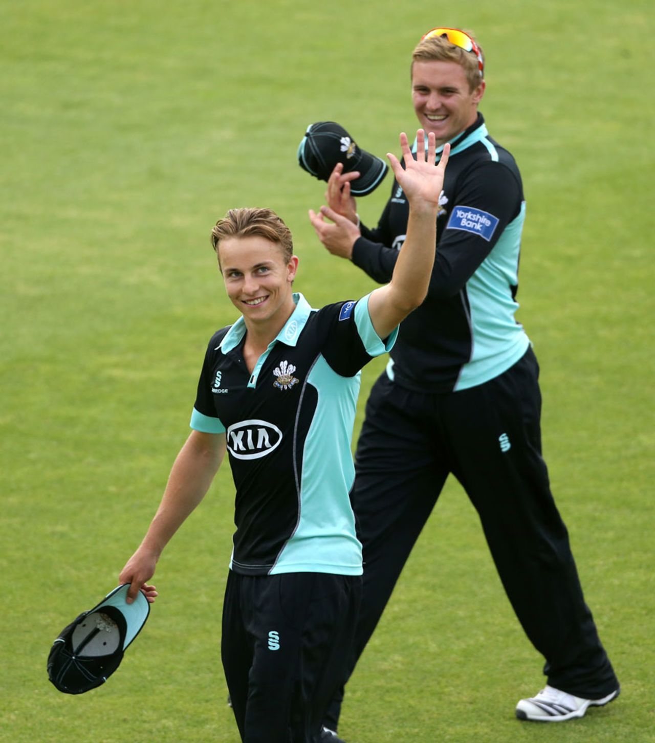 Tom Curran takes the applause for his performance, Surrey v Scotland, YB40 Group B, The Oval, August 4, 3013