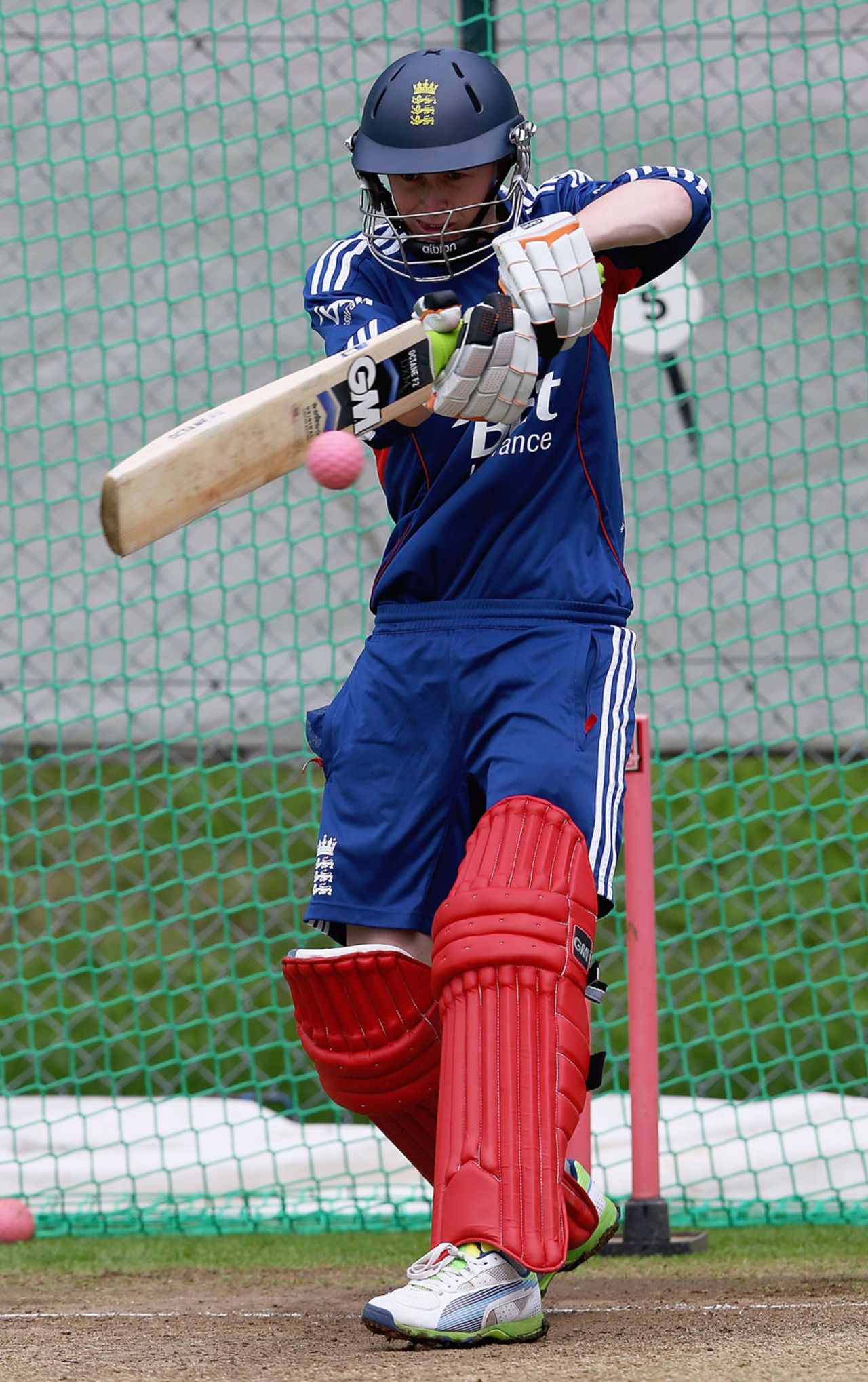 Jonathan Tattersall practises in the nets, National Cricket Performance Centre, Loughborough, August 5, 2013