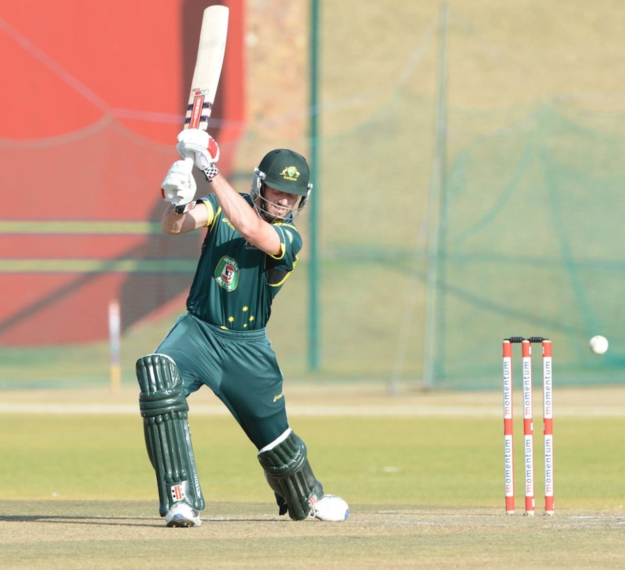 Shaun Marsh drives on the off side during his hundred, South Africa A v Australia A, tri-series, Pretoria, August 6, 2013
