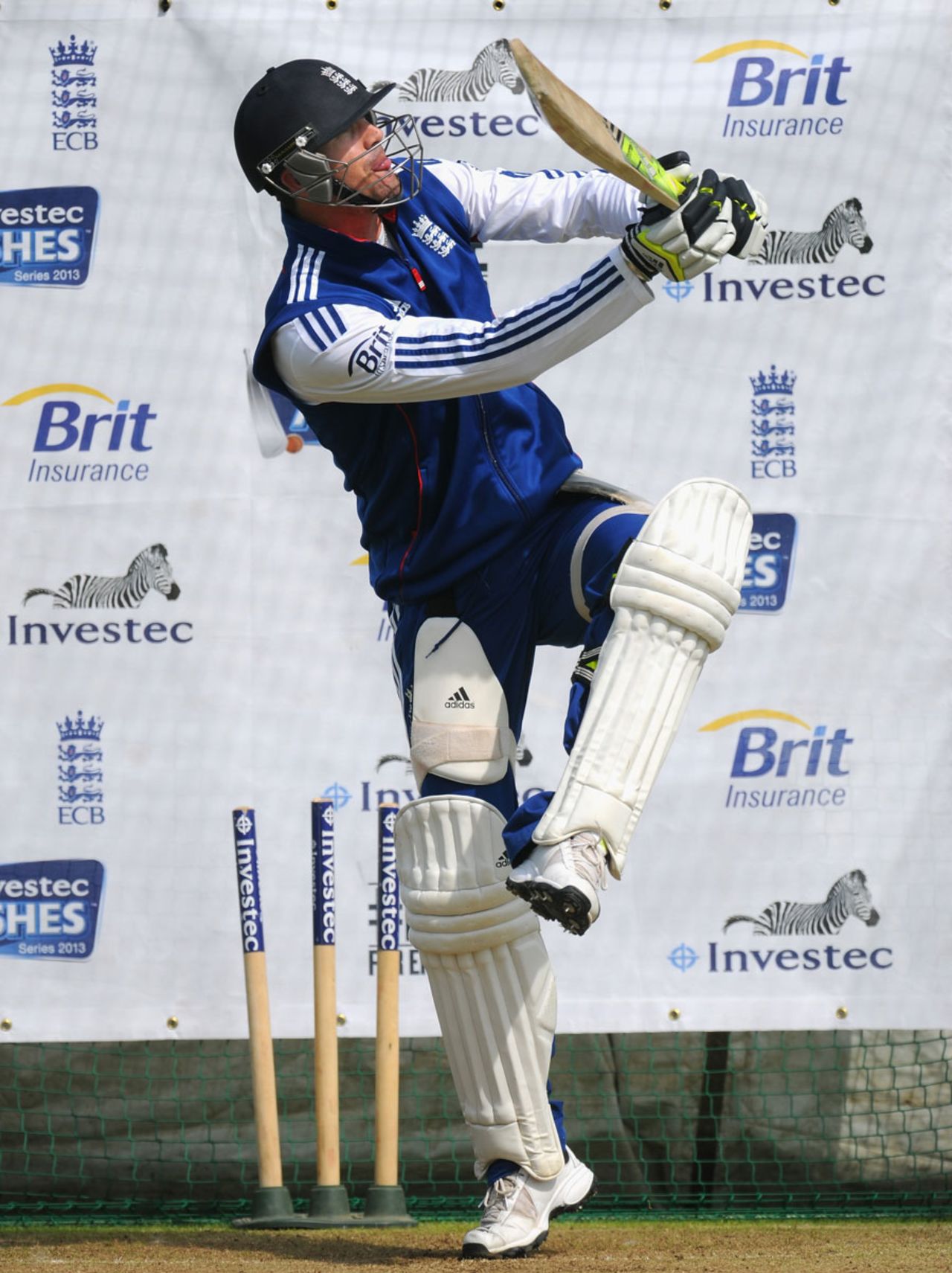 Kevin Pietersen plays one rather eccentrically, Chester-le-Street, August 7, 2013