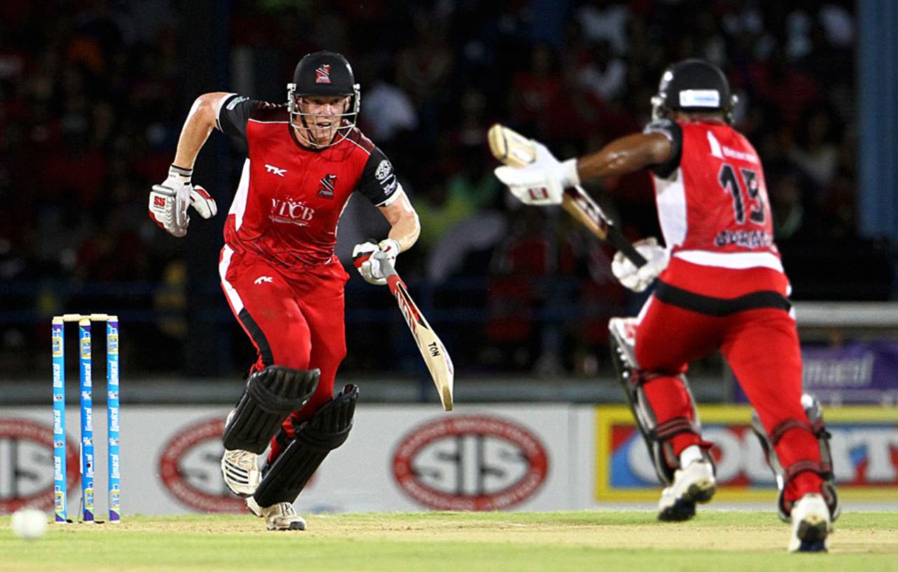 Kevin O'Brien and Adrian Barath added 95 runs for the first wicket, Trinidad & Tobago Red Steel v Guyana Amazon Warriors, Caribbean Premier League 2013, Port-of-Spain, August 9, 2013