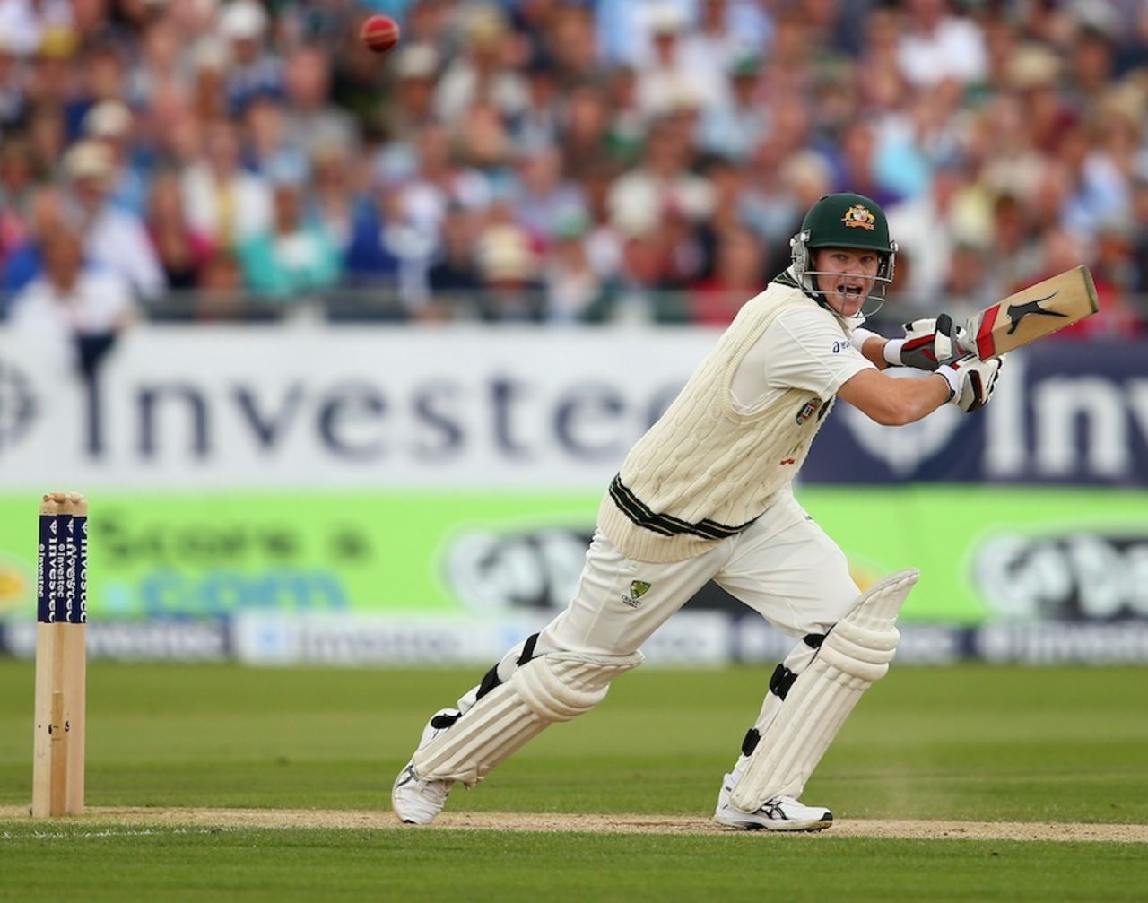 Steven Smith calls for a run, England v Australia, 4th Investec Ashes Test, 2nd day, Chester-le-Street, August 10, 2013
