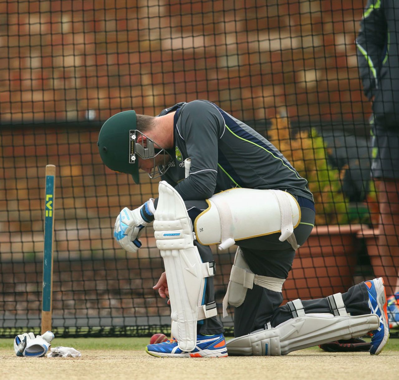 Michael Clarke was struck on his hand while training, County Ground, Northampton, August 15, 2013