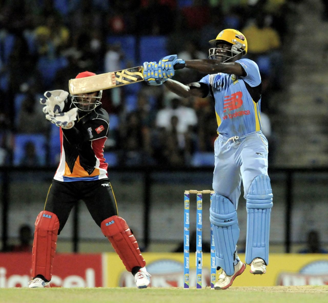 Andre Fletcher guided St Lucia's innings with 76 off 53 balls, Antigua Hawksbills v St Lucia Zouks, Caribbean Premier League 2013, Antigua, August 15, 2013
