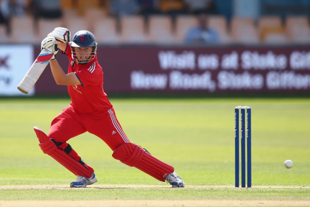 Gary Ballance drives towards the off side, England Lions v Bangladesh A, 1st unofficial ODI, Bristol, August 20, 2013