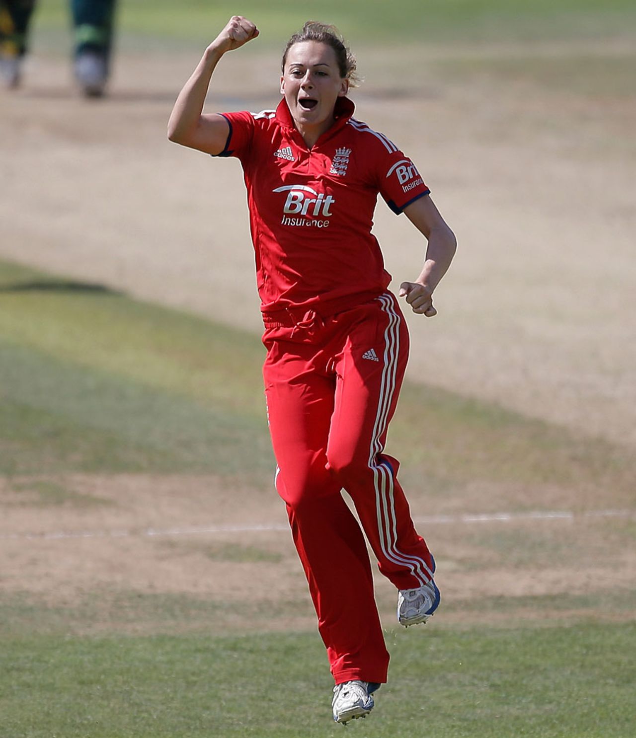 Laura Marsh celebrates a wicket, England v Australia, 1st women's ODI, Lord's, August 20, 2013 