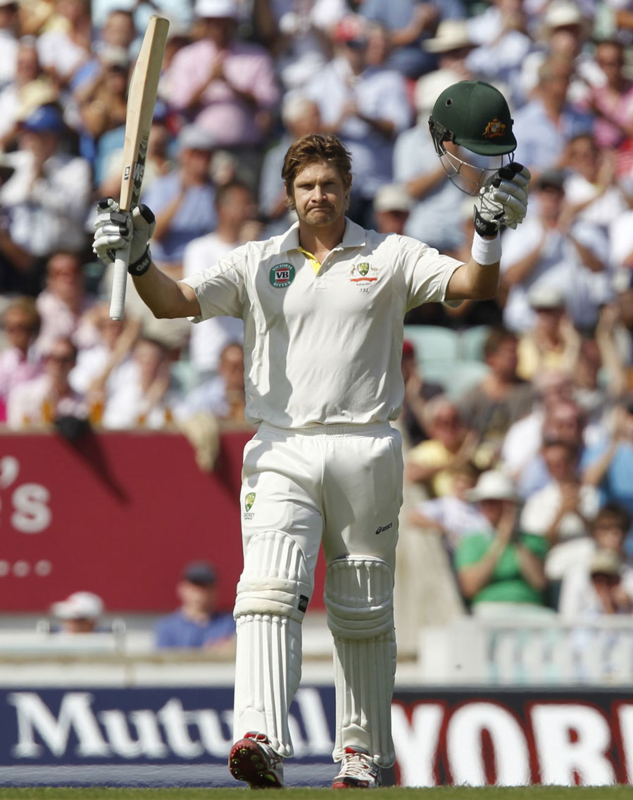 Shane Watson reached his third Test century, England v Australia, 5th Investec Test, The Oval, 1st day, August 21, 2013