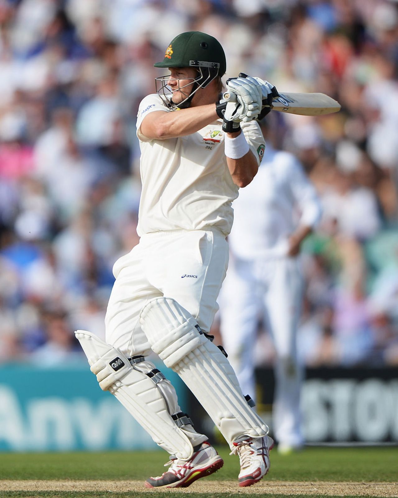 Shane Watson pulls away another short delivery, England v Australia, 5th Investec Test, The Oval, 1st day, August 21, 2013