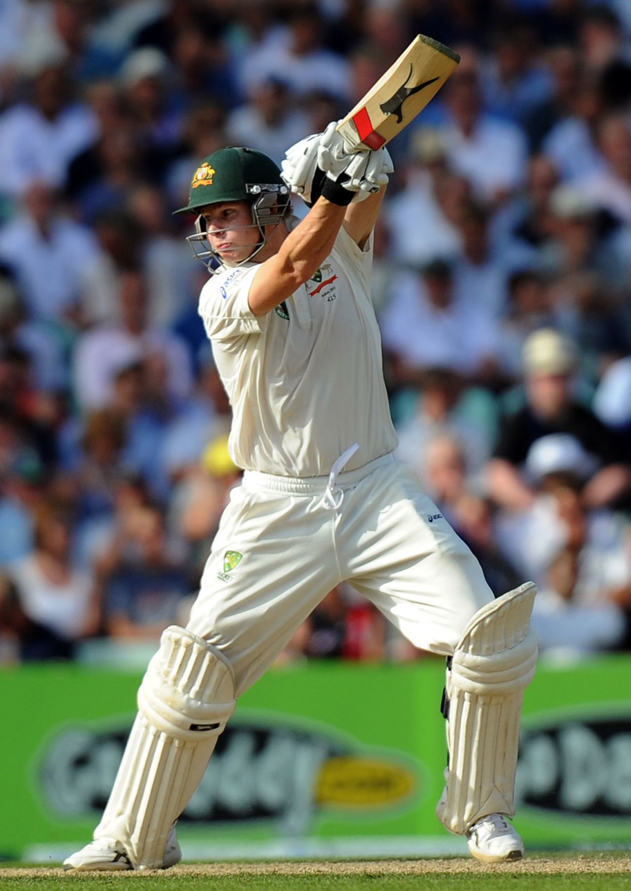 Steven Smith helped build Australia's second hundred stand, England v Australia, 5th Investec Test, The Oval, 1st day, August 21, 2013