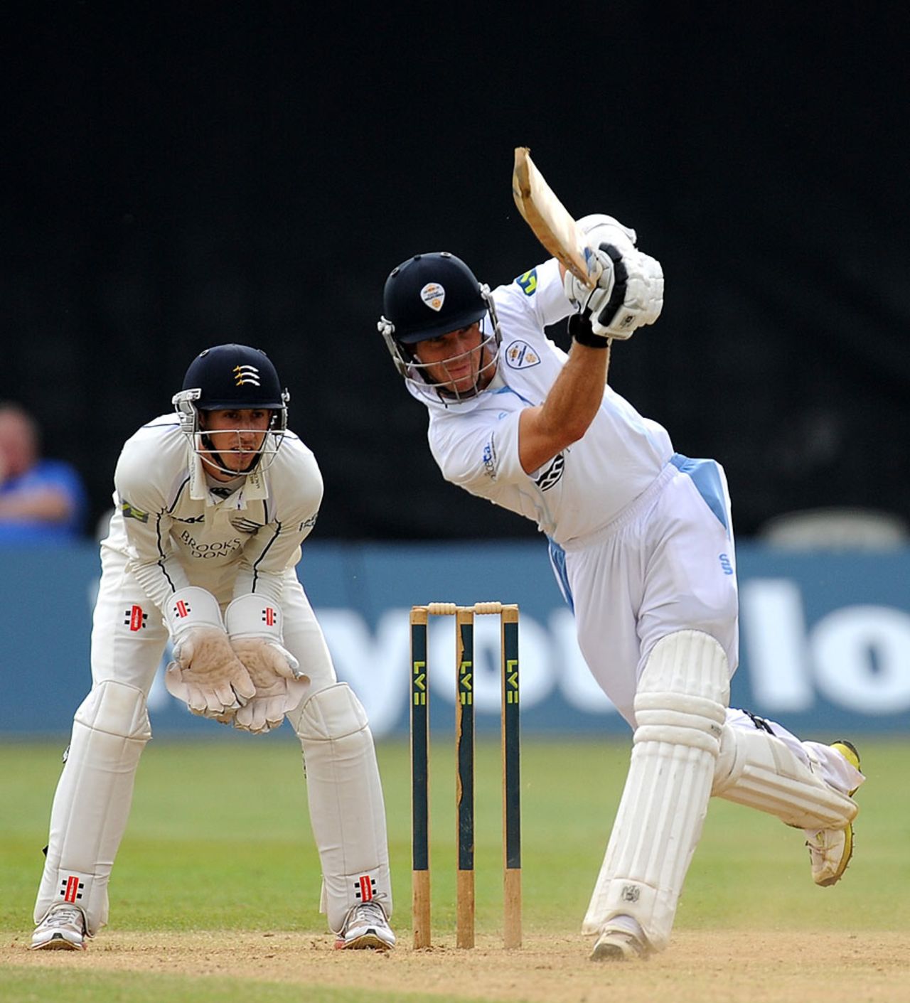 Richard Johnson made a vital half-century, Derbyshire v Middlesex, County Championship, Division One, Derby, 3rd day, August 22, 2013