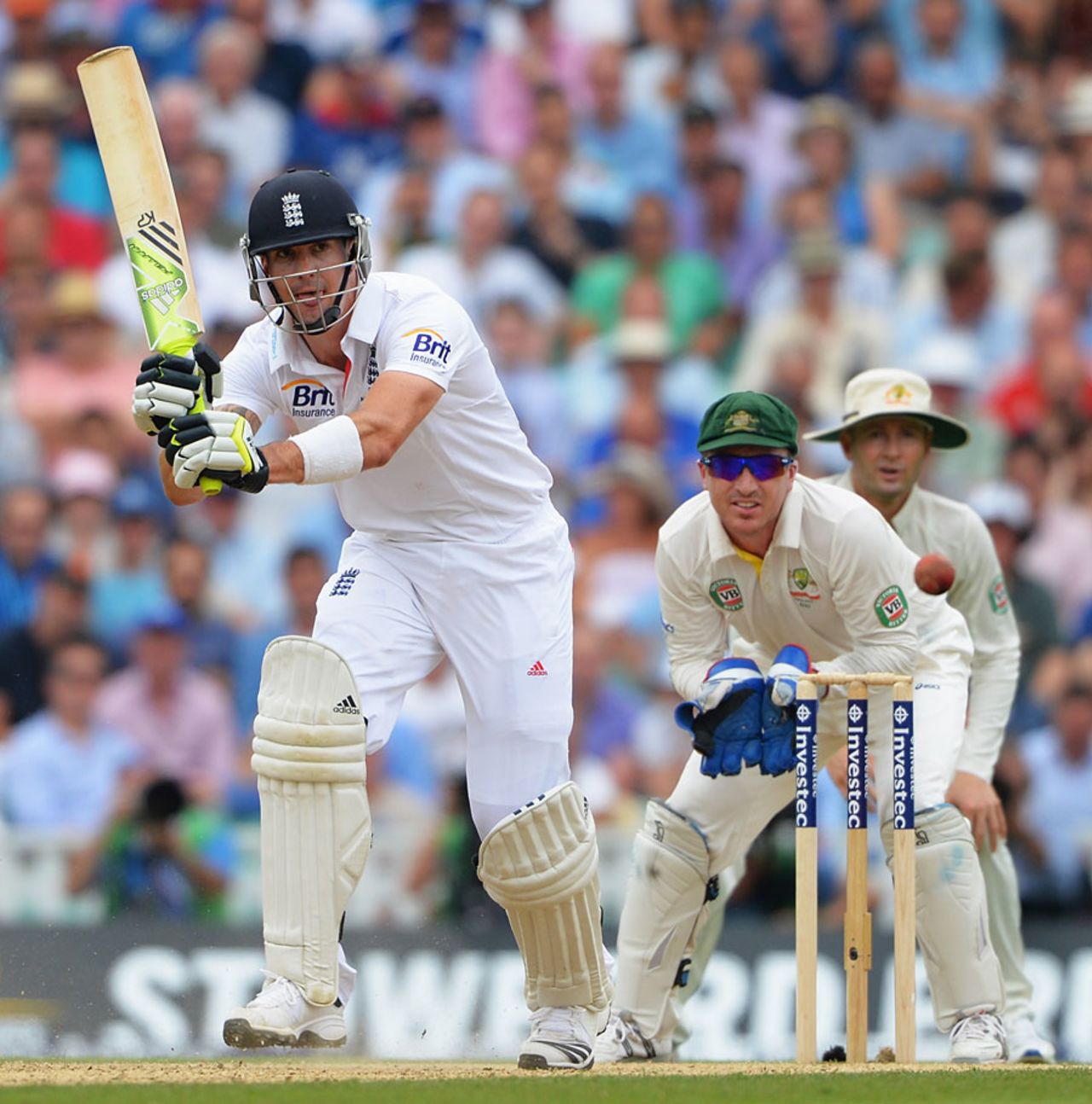 Kevin Pietersen could not get off to a free-flowing start, England v Australia, 5th Investec Test, The Oval, 3rd day, August 23, 2013