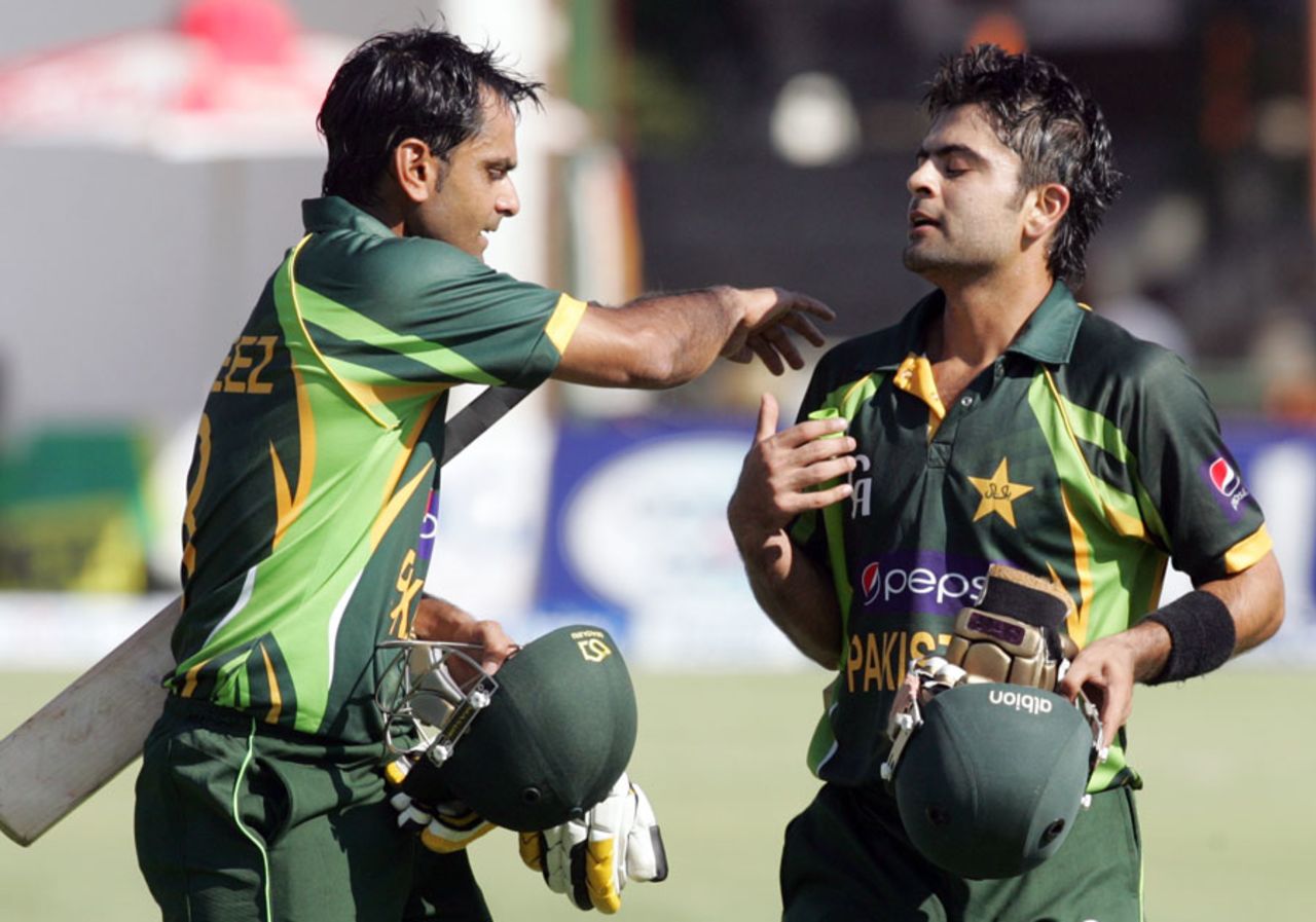 Mohammad Hafeez and Ahmed Shehzad put on 143 runs together, Zimbabwe v Pakistan, 2nd T20I, Harare, August 24, 2013