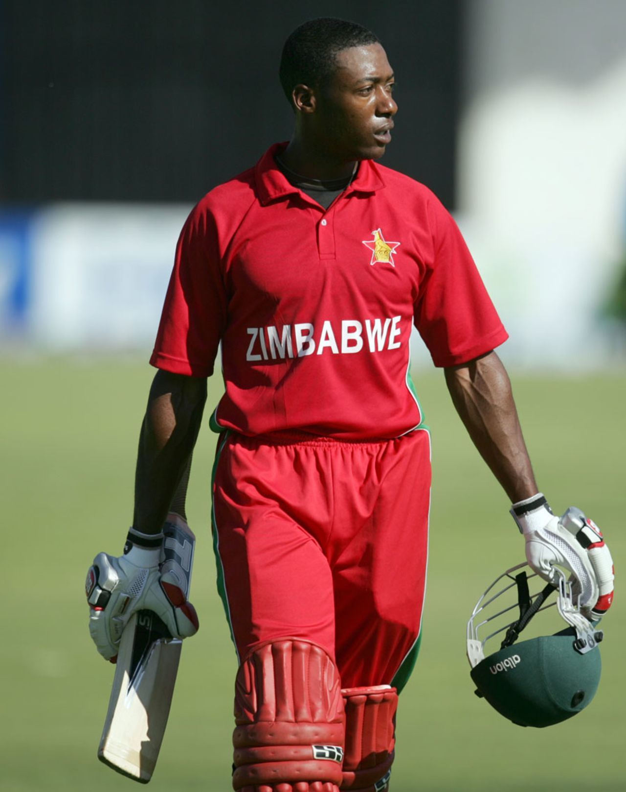 Vusi Sibanda walks back after scoring 54, Zimbabwe v Pakistan, 1st ODI, Harare, August 27, 2013