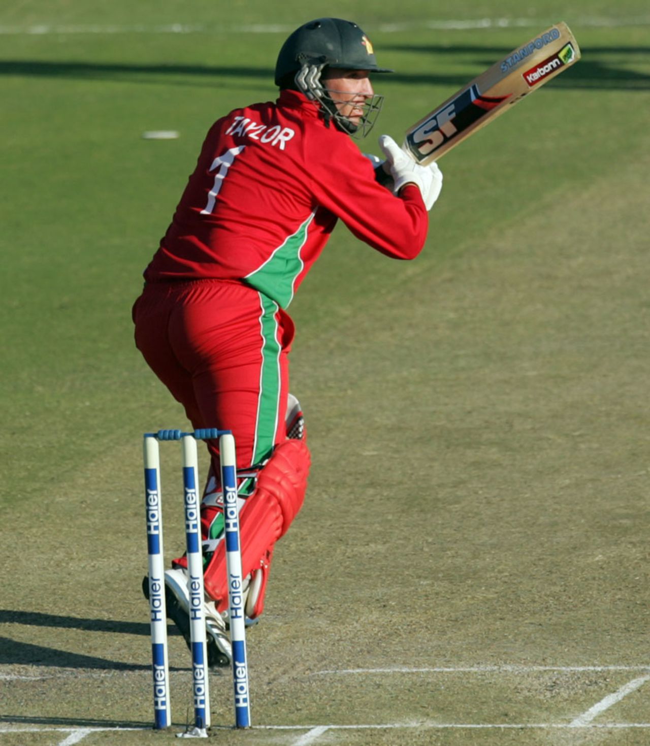 Brendan Taylor steers through the off side, Zimbabwe v Pakistan, 1st ODI, Harare, August 27, 2013