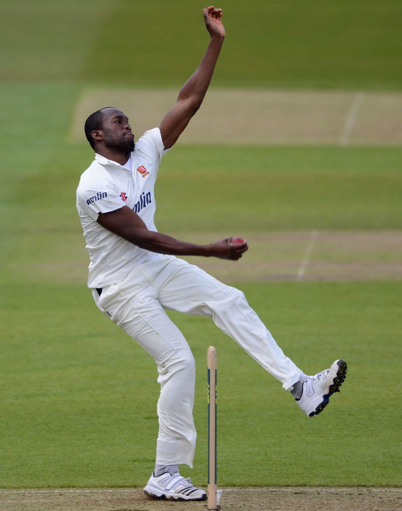 Maurice Chambers ended the Yorkshire first innings with the wicket of Steven Patterson, Yorkshire v Essex, County Championship, Division Two, Headingley, April 20, 2012