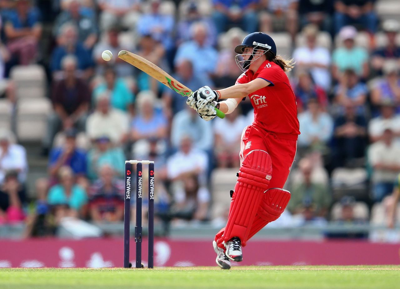 Lydia Greenway made the highest T20 score for England women, England v Australia, 2nd women's T20, Ageas Bowl, August 29, 2013