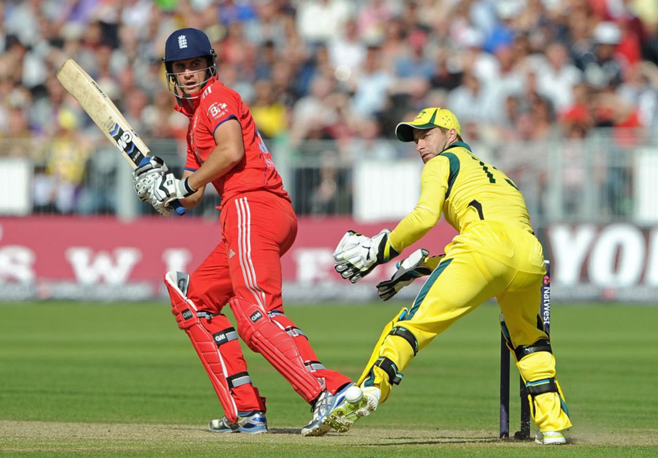 Alex Hales went to a half-century from 34 balls, England v Australia, 2nd T20, Chester-le-Street, August 31, 2013