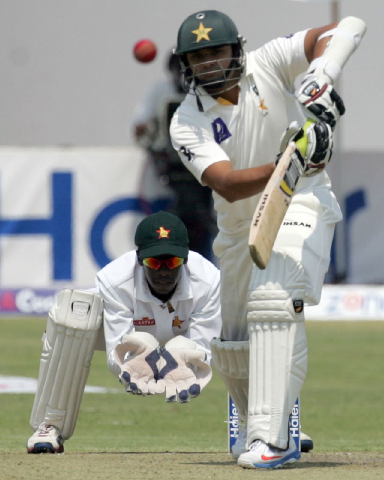 Azhar Ali nudges through the off side, Zimbabwe v Pakistan, 1st Test, Harare, 1st day, September 3, 2013