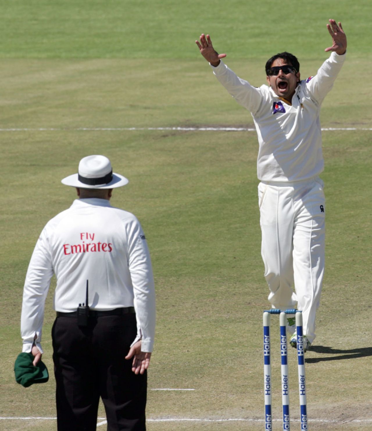 Saeed Ajmal picked up his eighth five-wicket haul, Zimbabwe v Pakistan, 1st Test, 3rd day, Harare, September 5, 2013