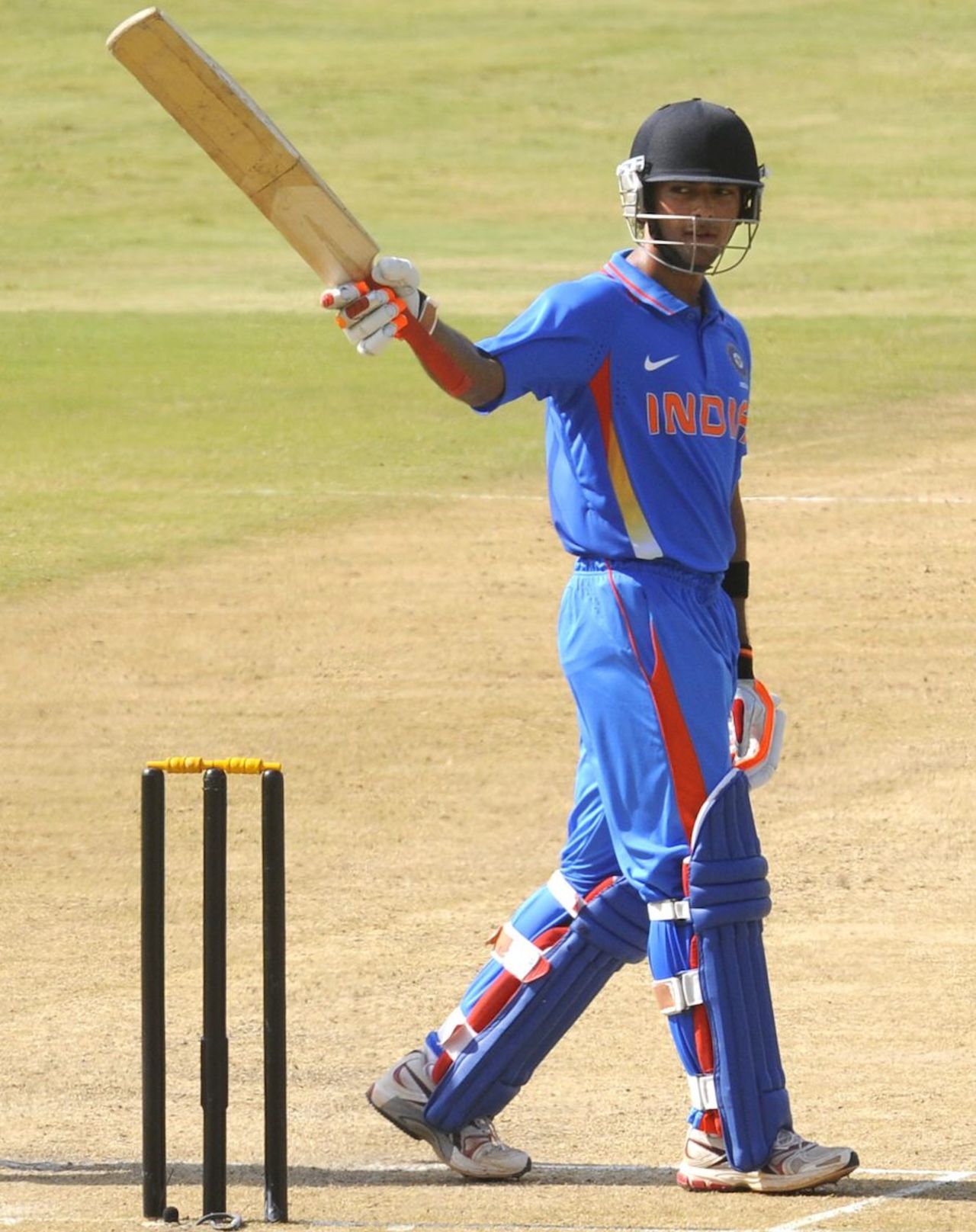 Unmukt Chand brings up his half-century, India A v New Zealand A, 2nd unofficial ODI, Visakhapatnam, September 10, 2013