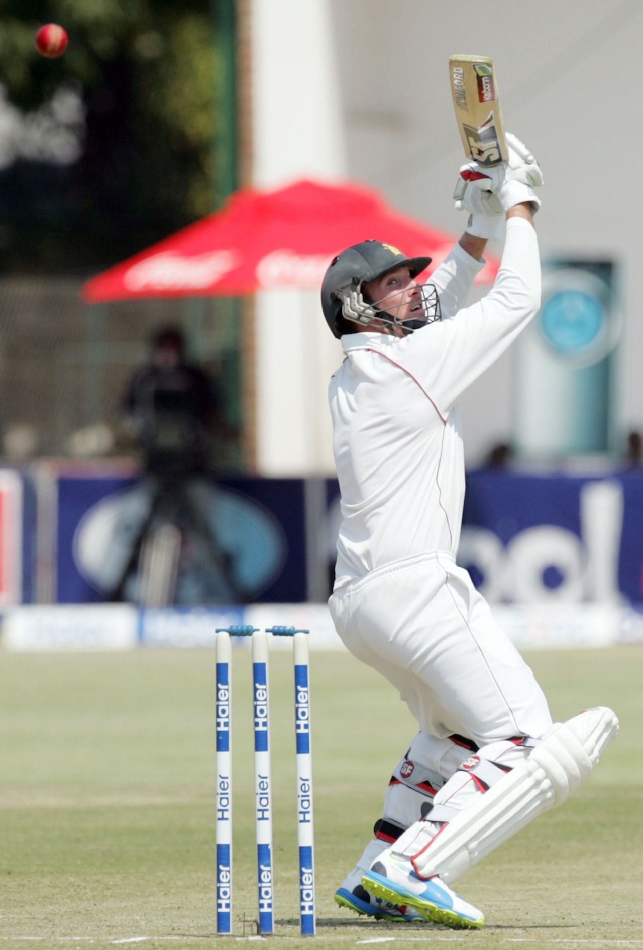 Brendan Taylor attempts the ramp shot, Zimbabwe v Pakistan, 2nd Test, Harare, 1st day, September 10, 2013