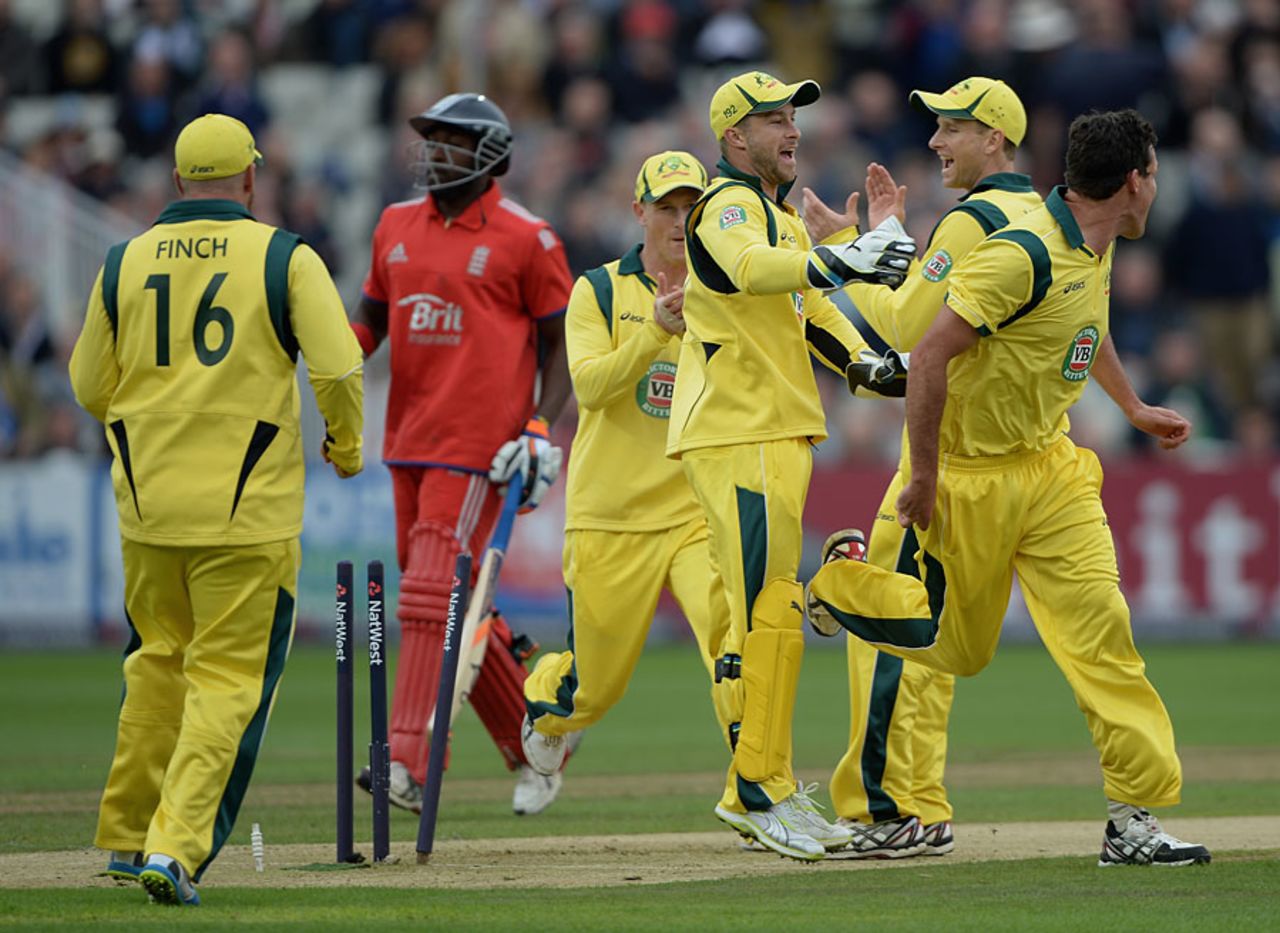 Michael Carberry was run out in the first over, England v Australia, 3rd NatWest ODI, Edgbaston, September 11, 2013