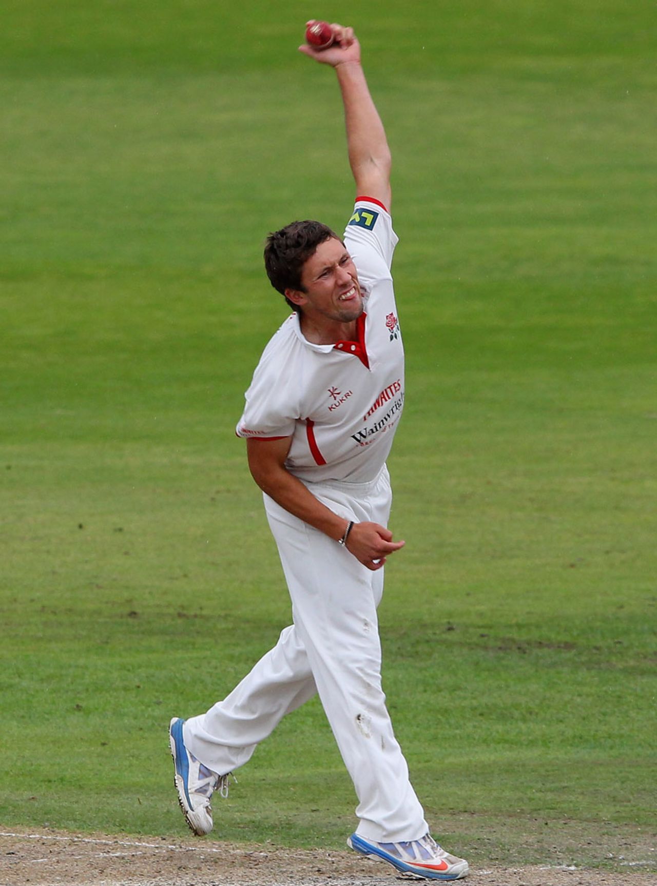 Simon Kerrigan was given an over before lunch, Lancashire v Leicestershire, County Championship, Division Two, Old Trafford, 3rd day, September, 13, 2013